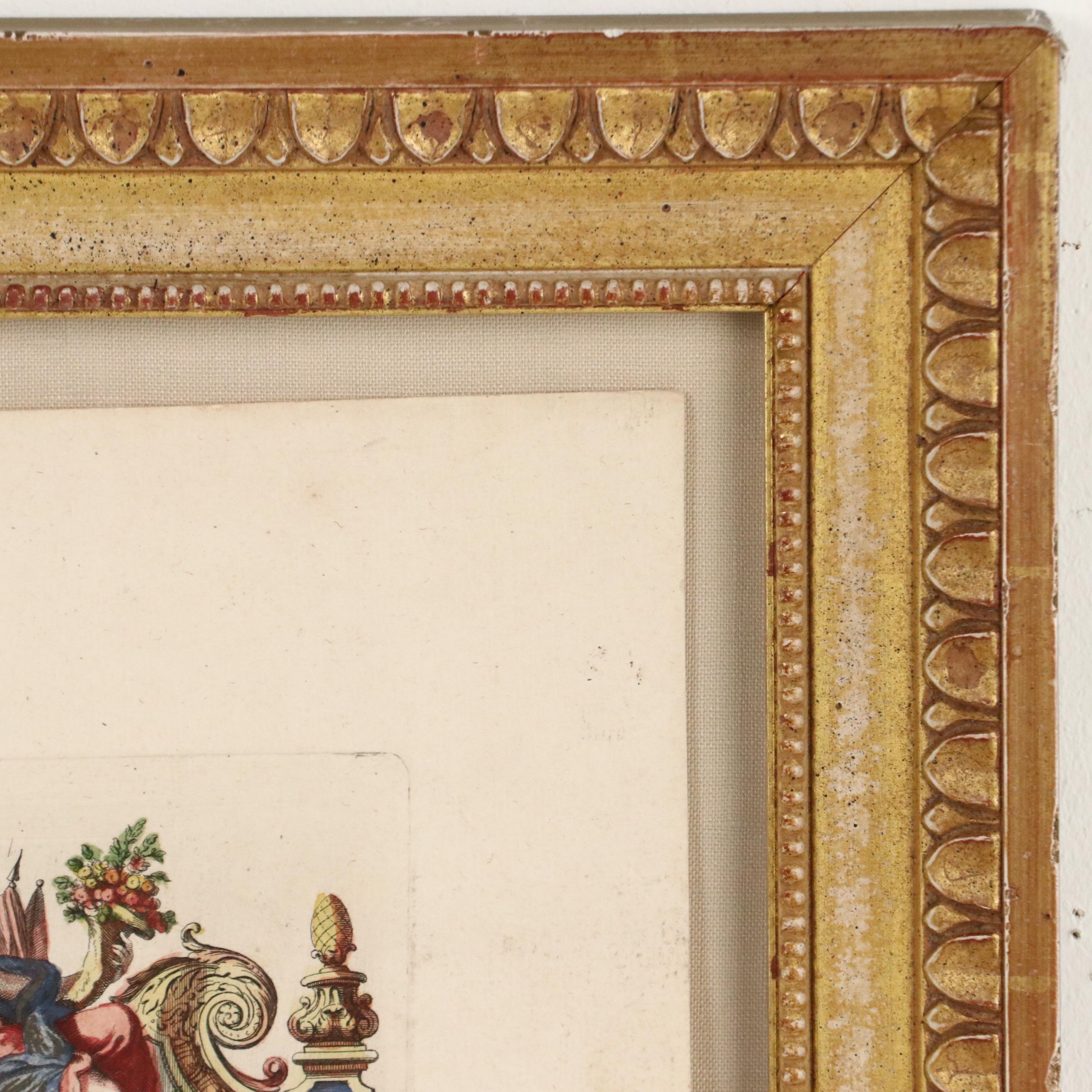 Large-Scale Hand-Colored Engraved Map of Versailles After Pierre Le Pautre, 1717