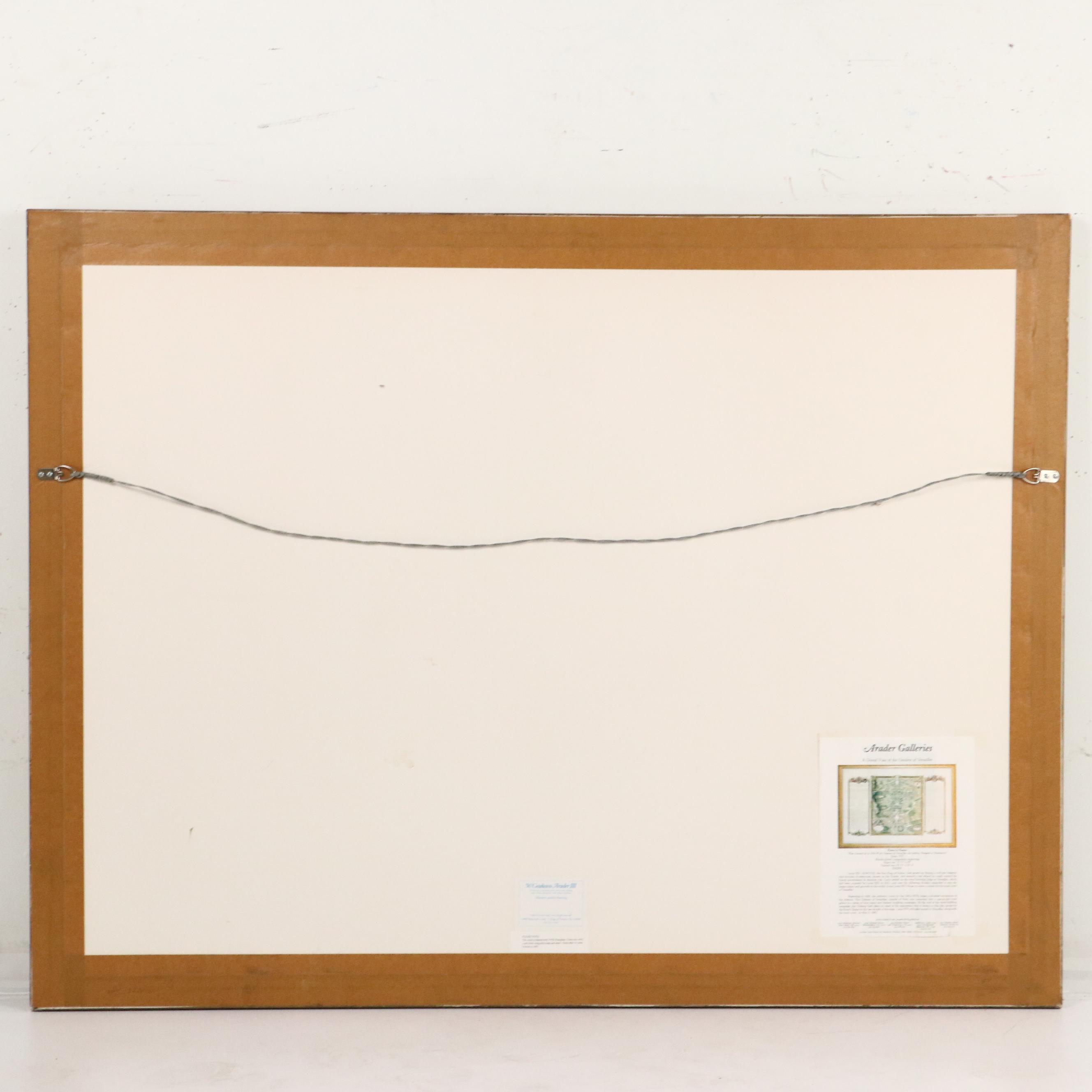 Large-Scale Hand-Colored Engraved Map of Versailles After Pierre Le Pautre, 1717