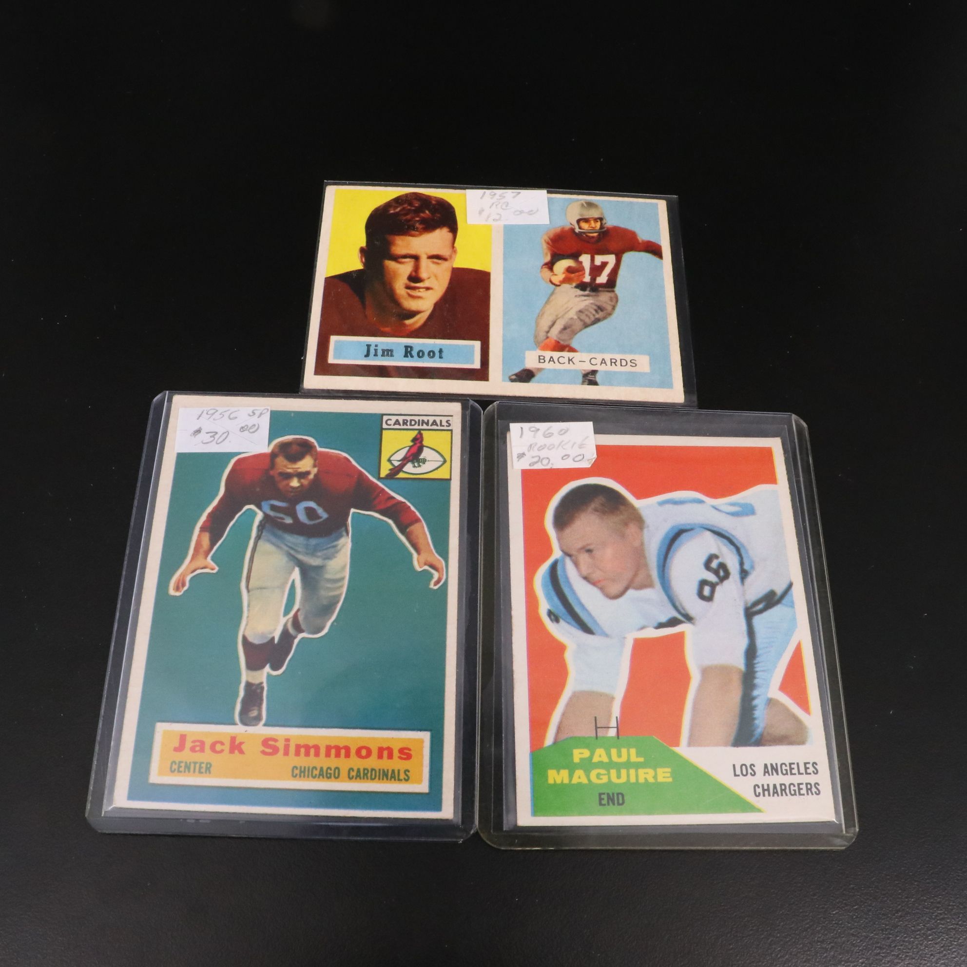 Bowman and Topps Football Cards Featuring George Blanda with More, 1950s-1960s
