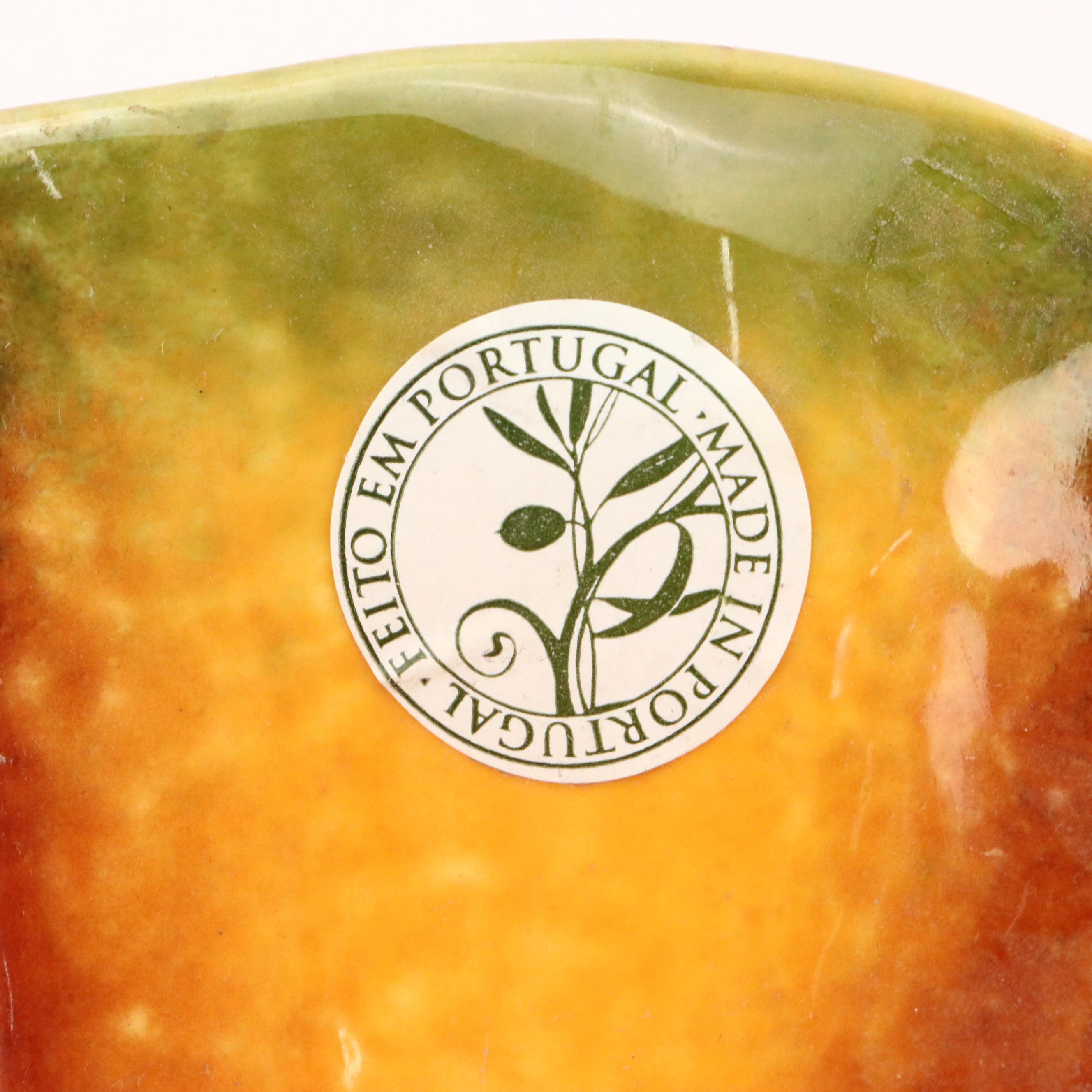 Olfaire Majolica Pumpkin Tureens, Plates, and Dish with More Serveware