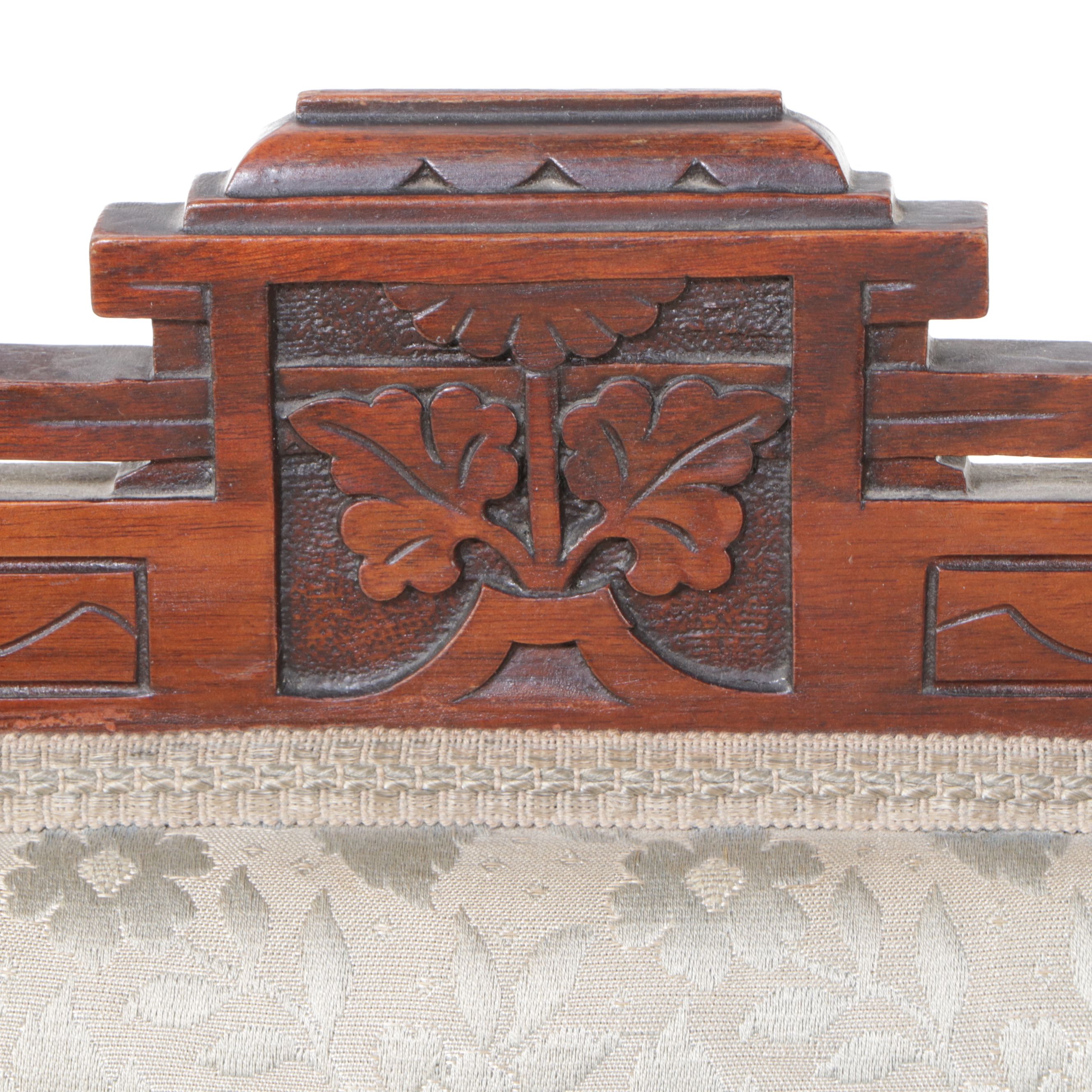 Eastlake Carved Walnut Parlor Chair