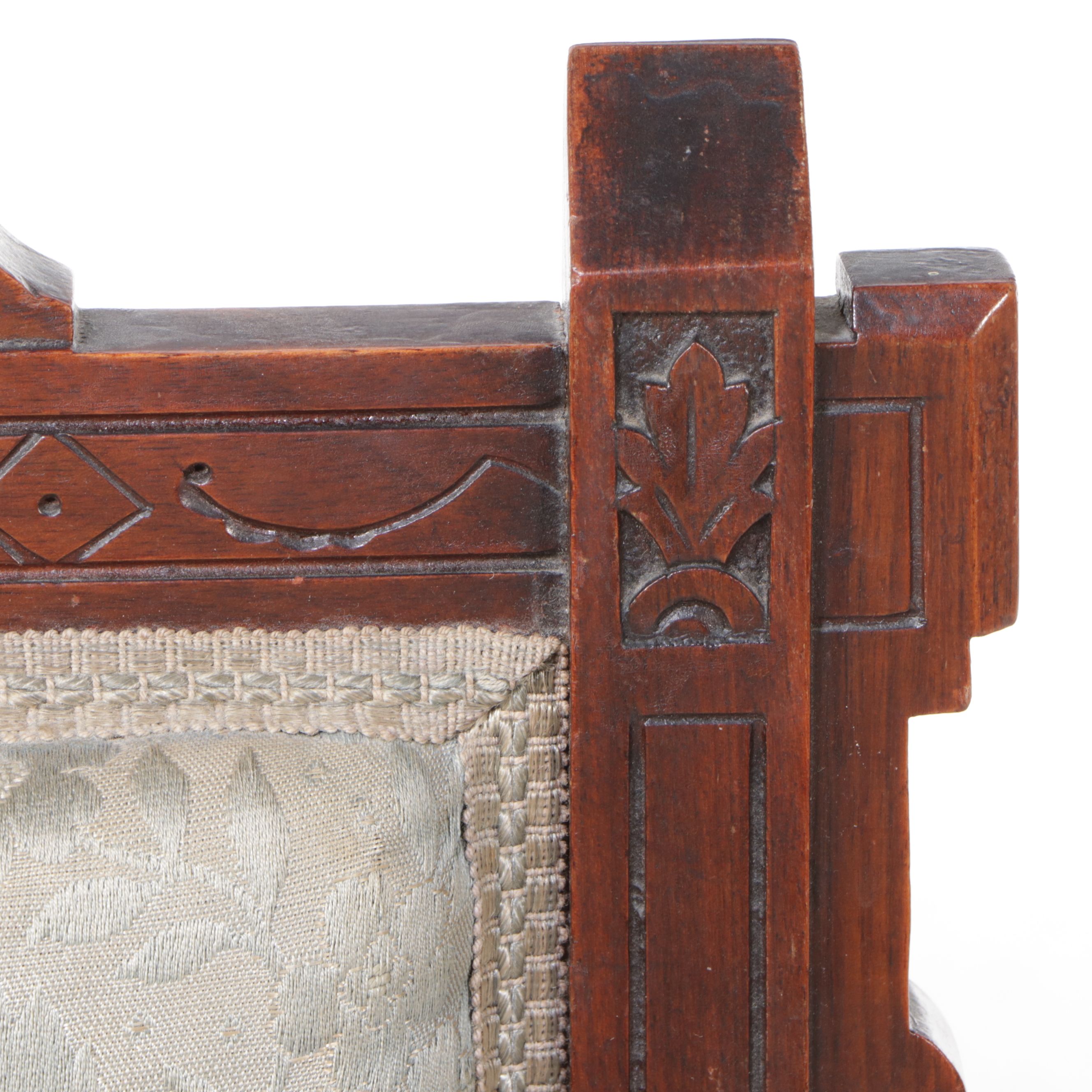 Eastlake Carved Walnut Parlor Chair