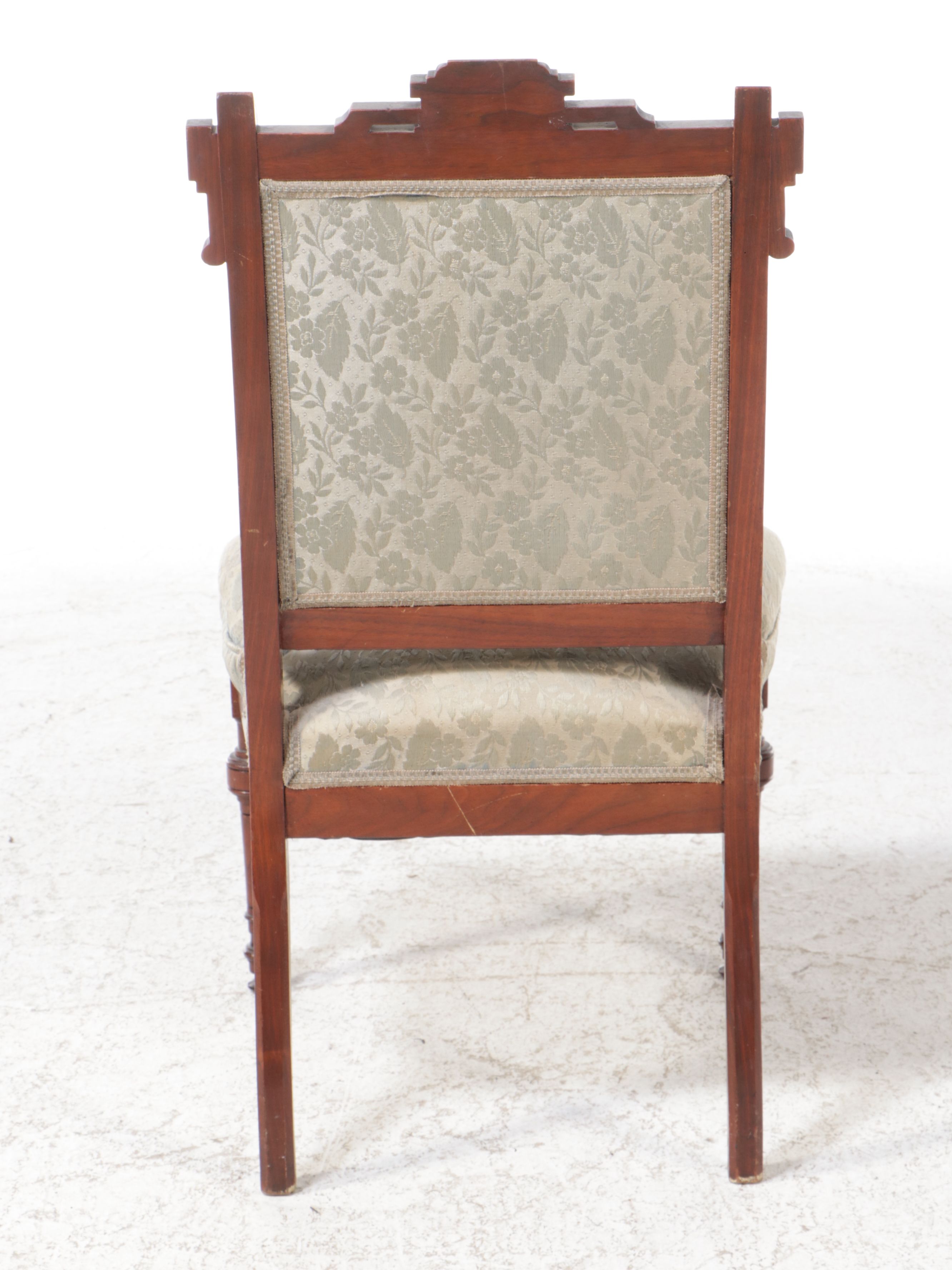 Eastlake Carved Walnut Parlor Chair