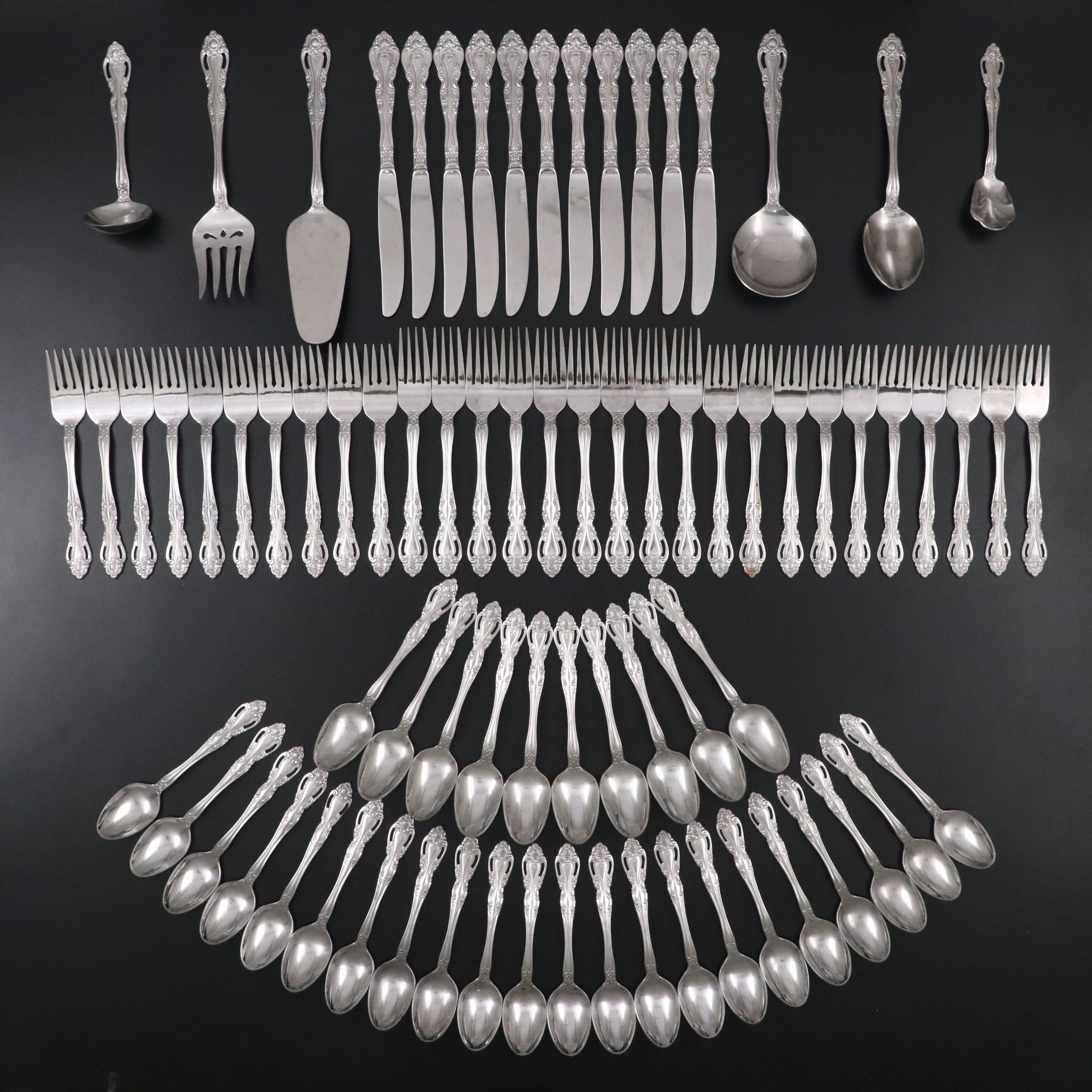 Reed & Barton "Majesty" Stainless Steel Flatware, Late 20th/Early 21st Century