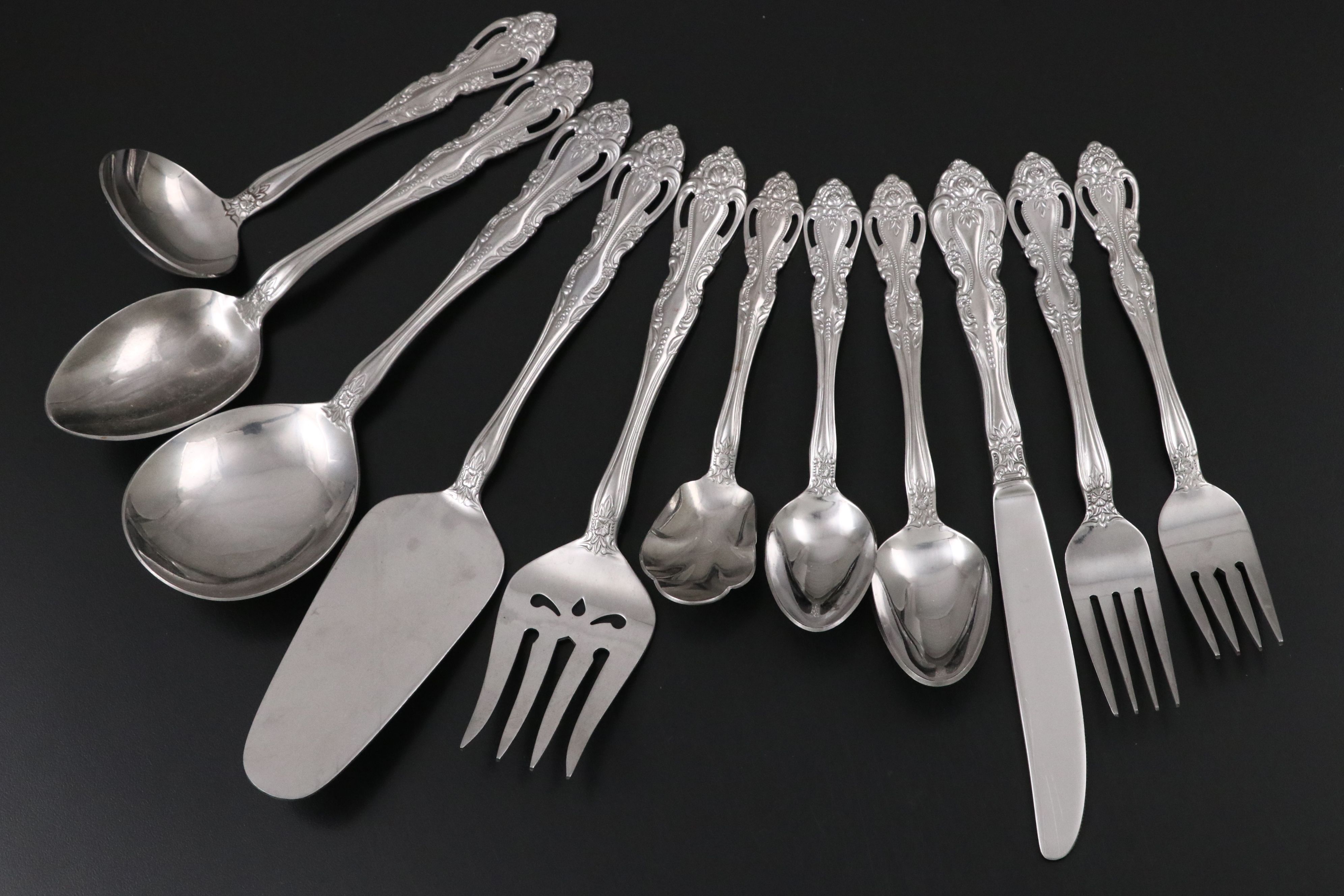 Reed & Barton "Majesty" Stainless Steel Flatware, Late 20th/Early 21st Century