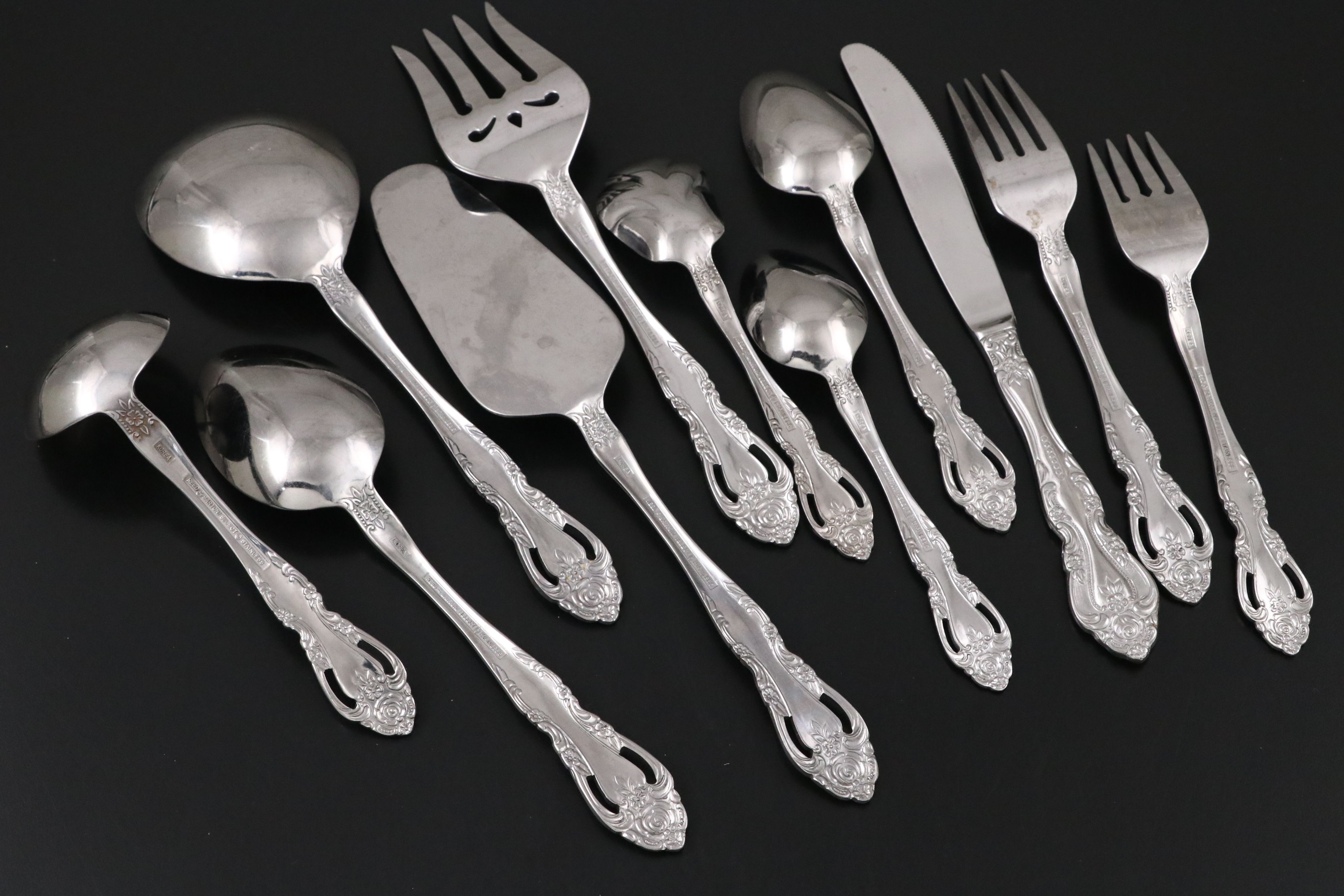 Reed & Barton "Majesty" Stainless Steel Flatware, Late 20th/Early 21st Century