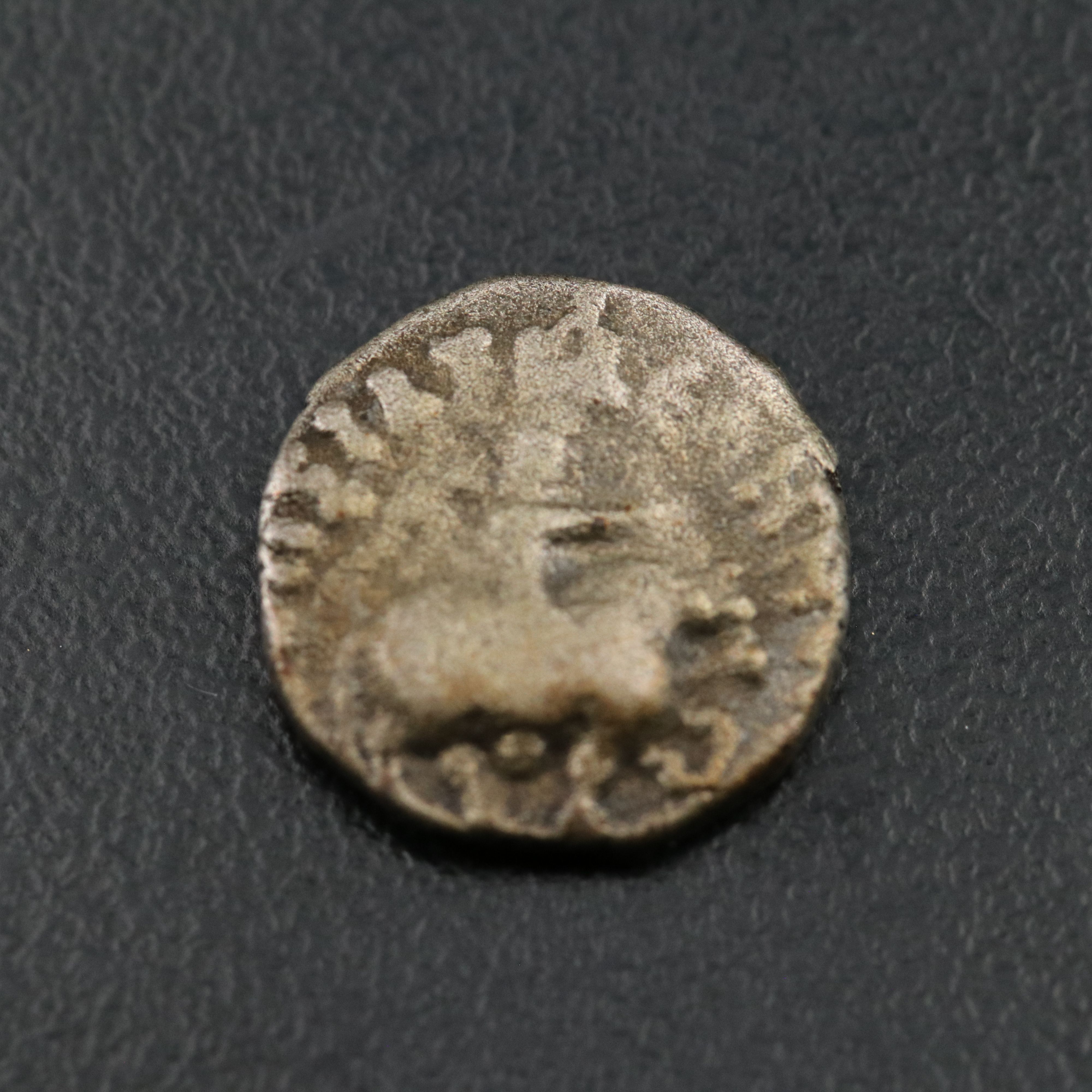 Ancient Indo-Scythian AR Drachm Coin of Azes II, ca. 35 B.C.