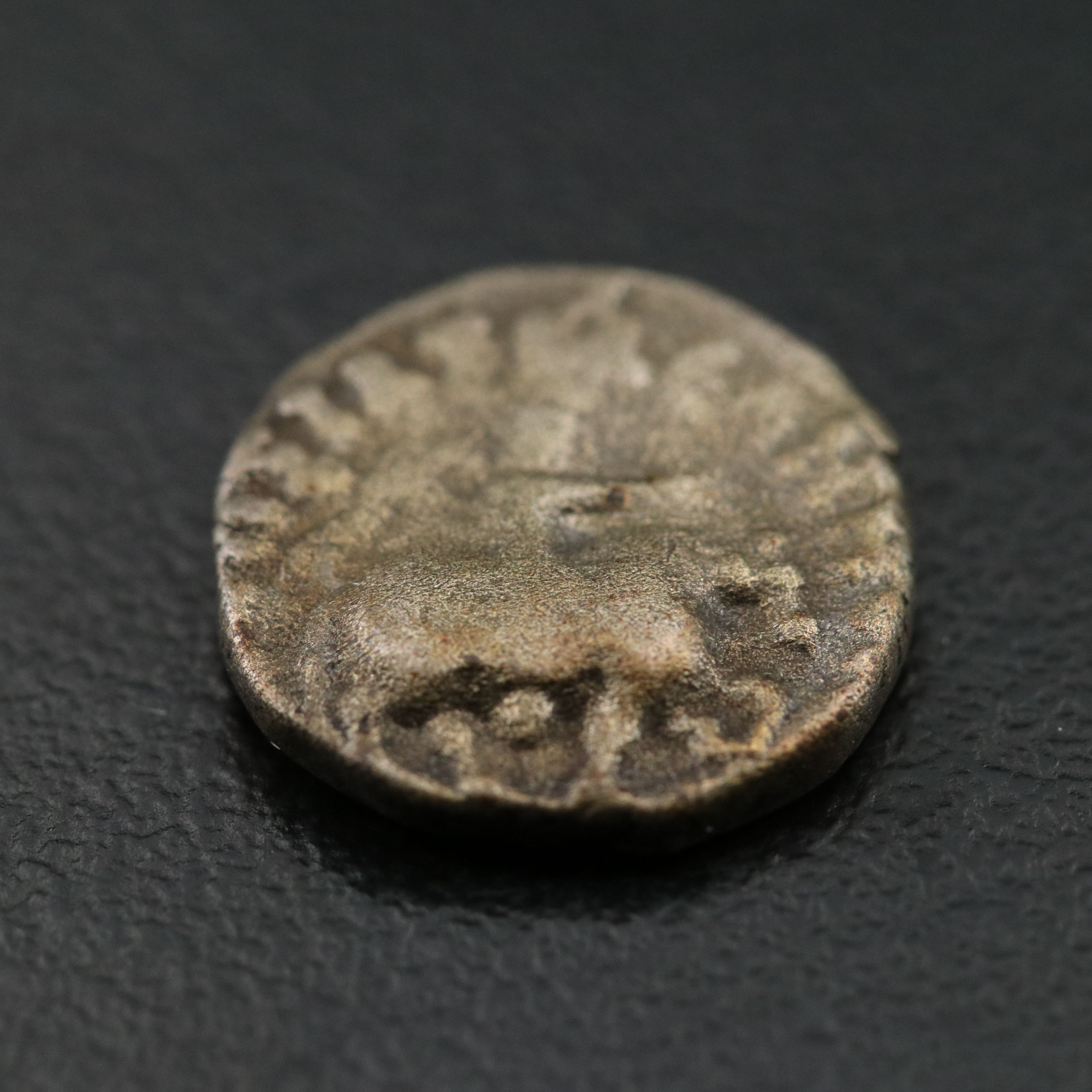 Ancient Indo-Scythian AR Drachm Coin of Azes II, ca. 35 B.C.