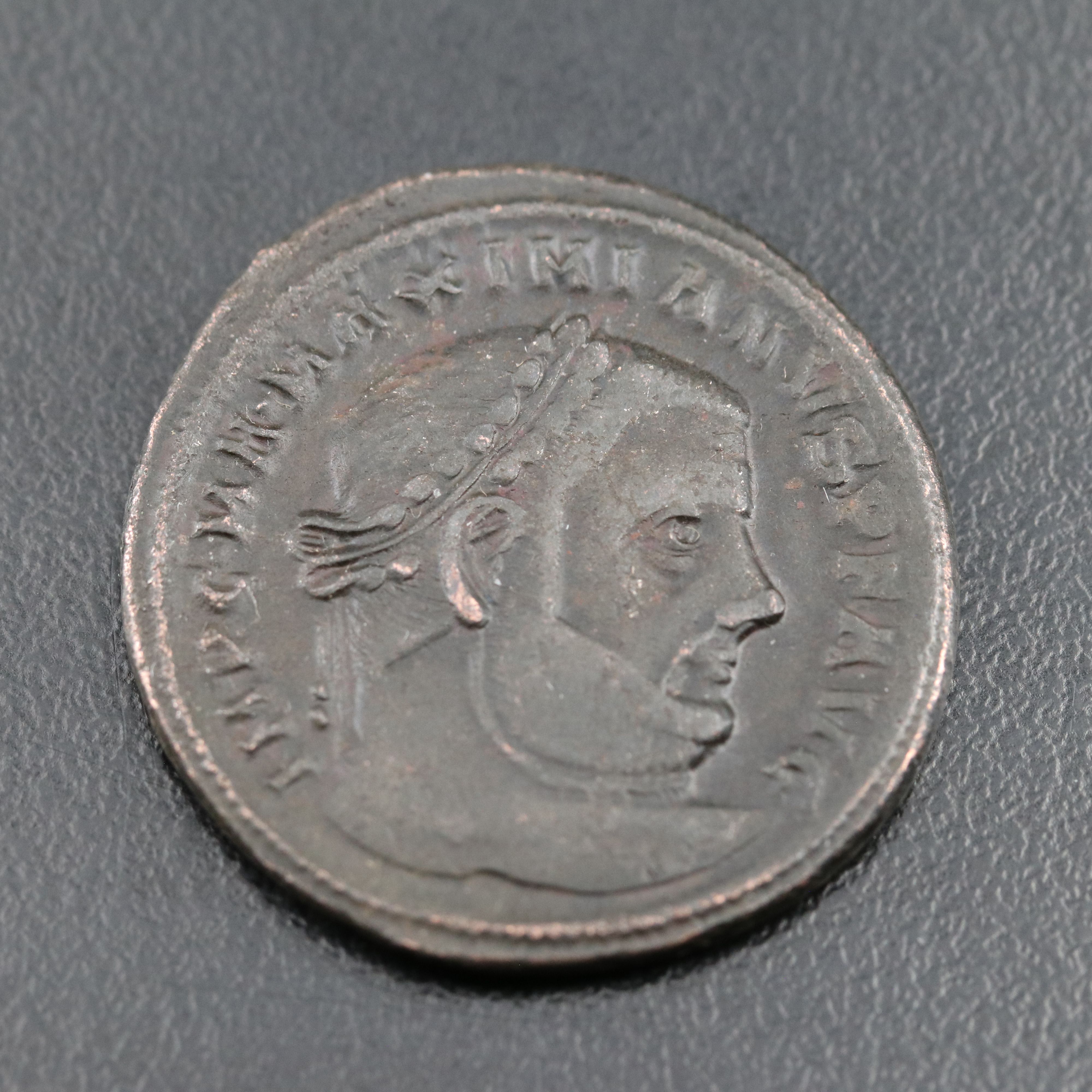 Ancient Roman Imperial Æ Follis Coin of Galerius, ca. 305 A.D.