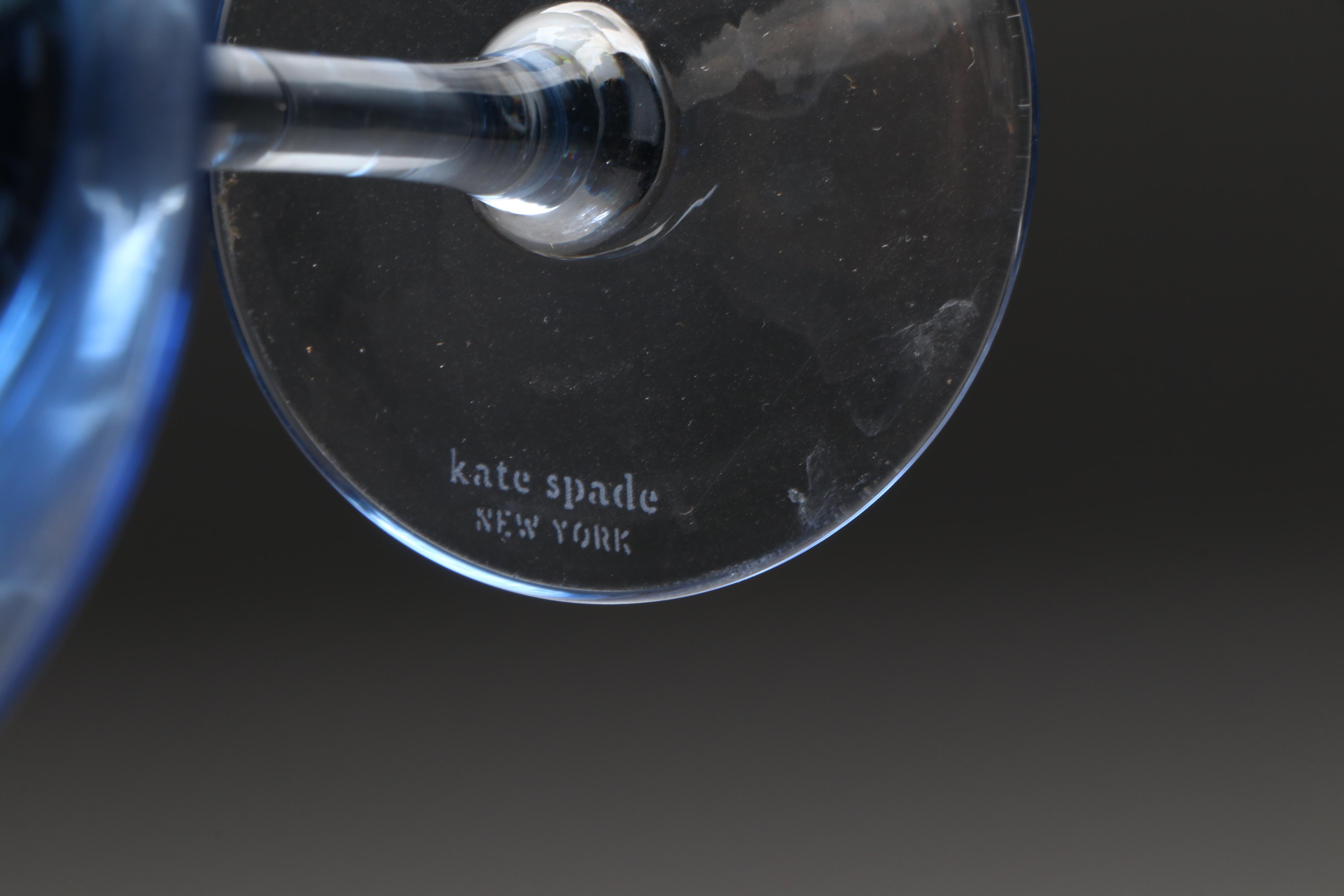 Lenox for Kate Spade "Larabee" Glass Champagne Coupes and Cocktail Glasses