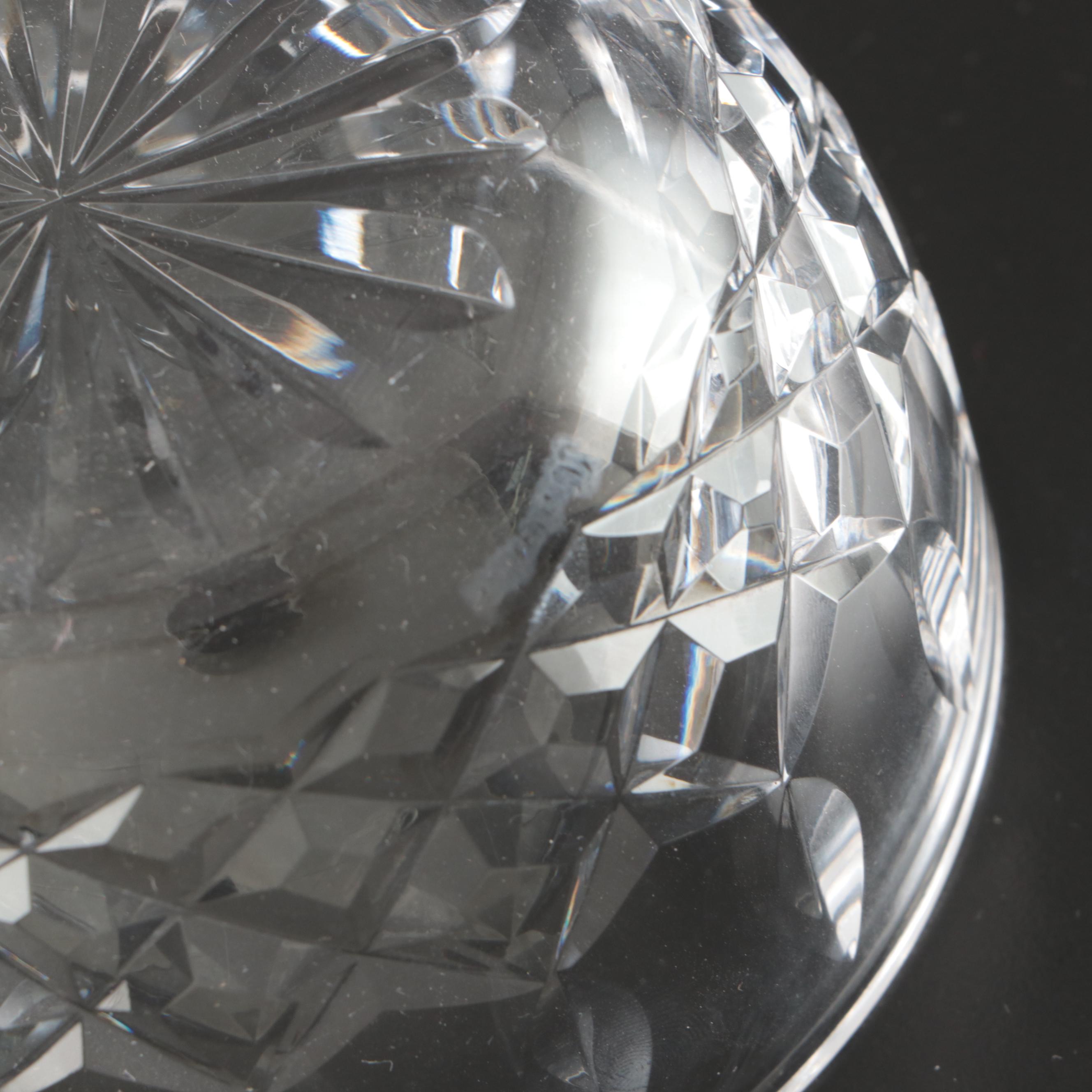 Waterford Crystal Bowl, Creamer, and Oval Dish