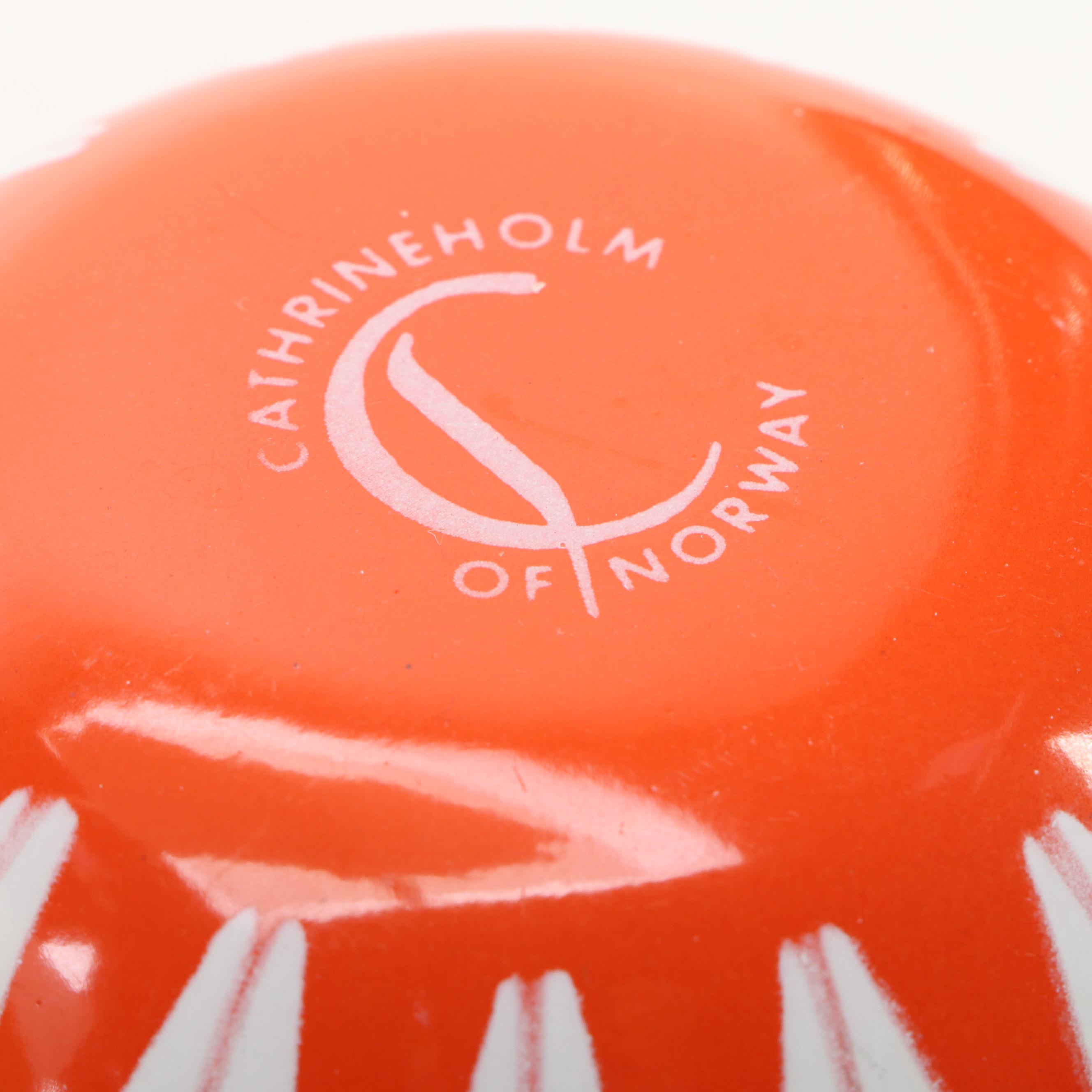 MCM Cathrineholm Brown Lotus Leaf Enamel Bowls