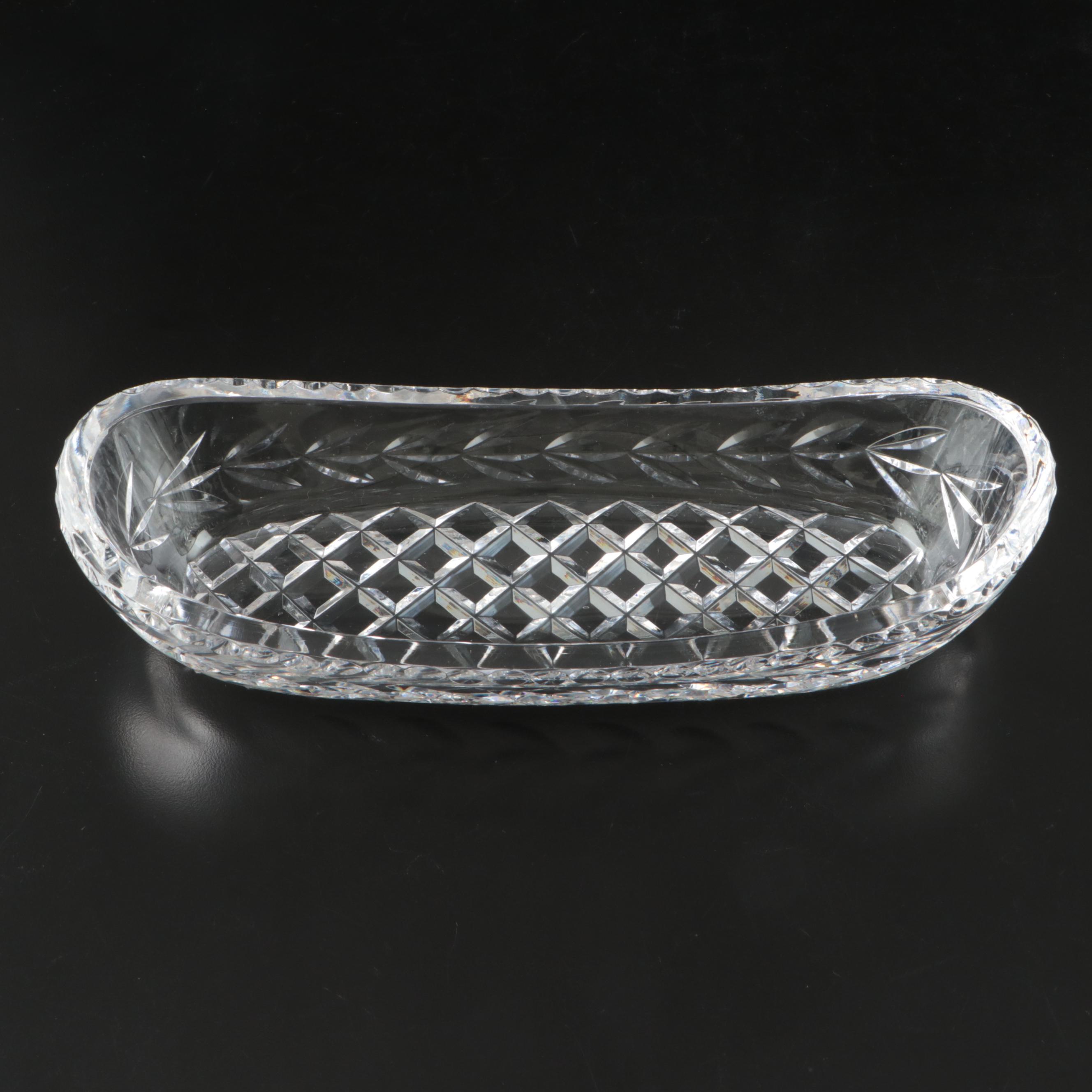 Waterford Crystal Bowl, Creamer, and Oval Dish