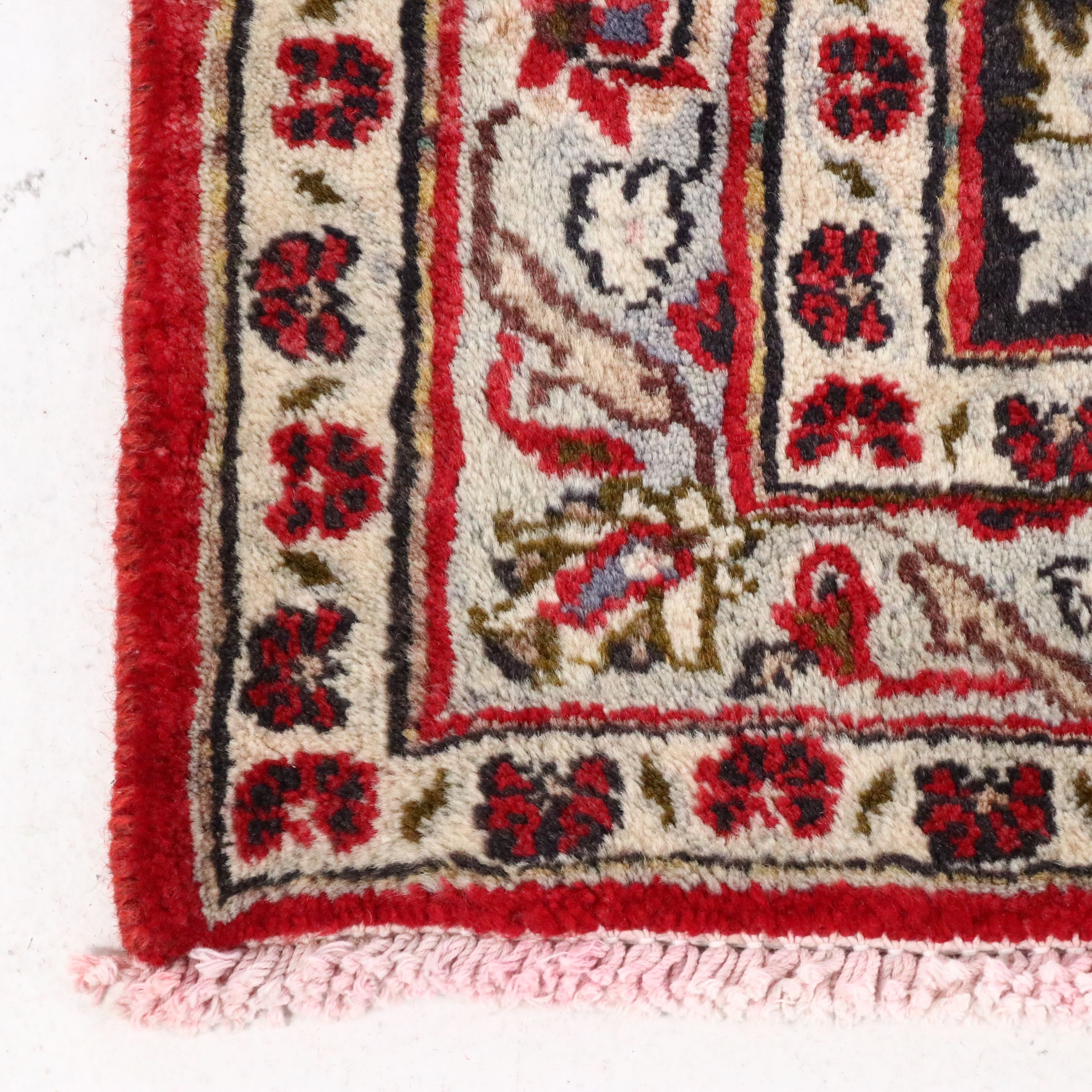 9'8 x 12'9 Hand-Knotted Persian Kashan Room-Sized Rug