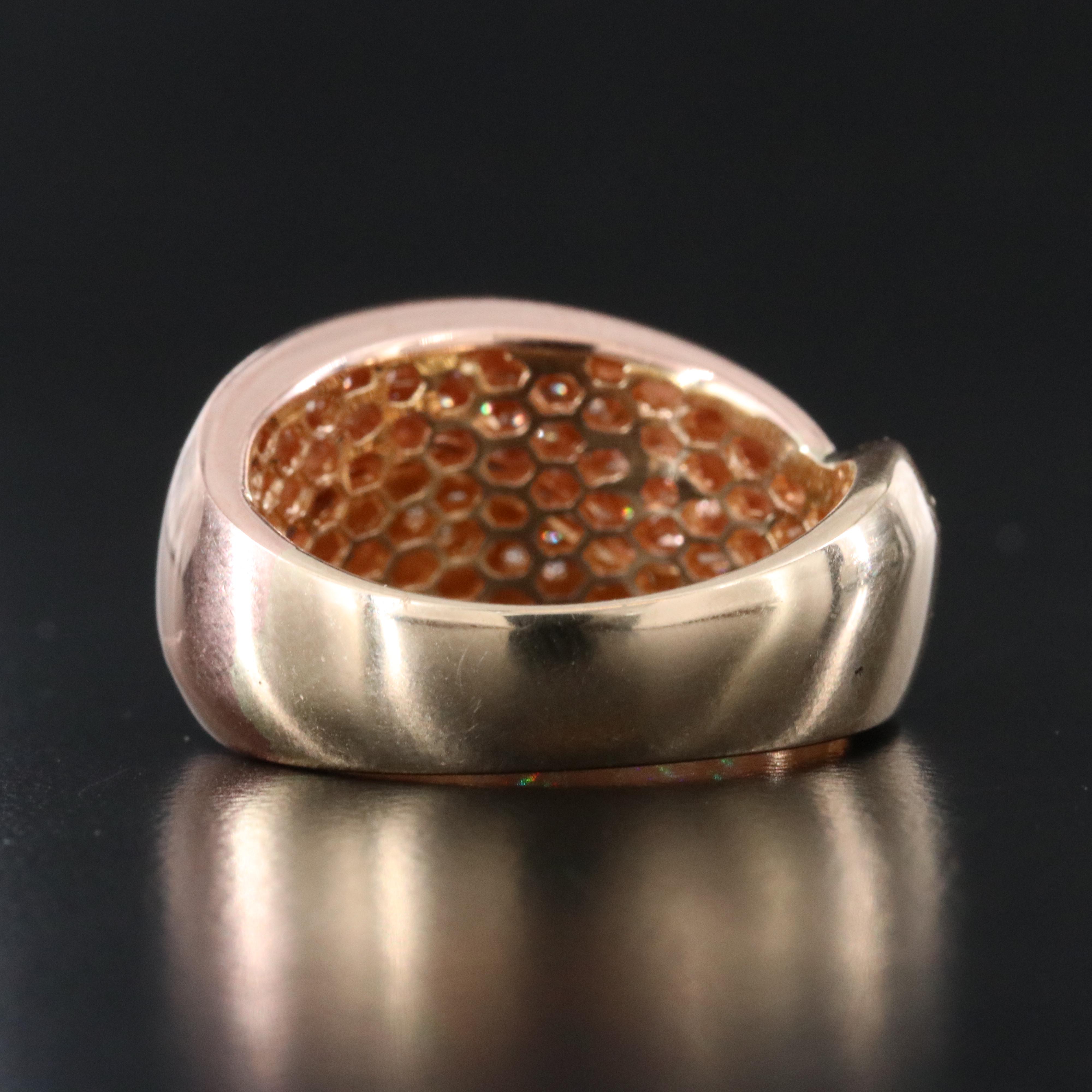 14K 0.59 CTW Diamond Ring with Rose Gold Bypass