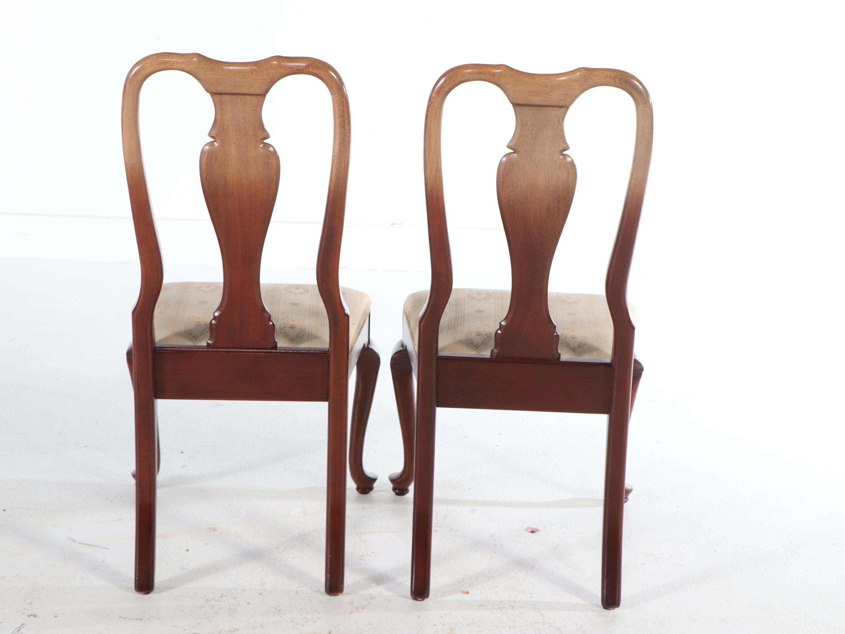 Pair of Queen Anne Style Mahogany Side Chairs
