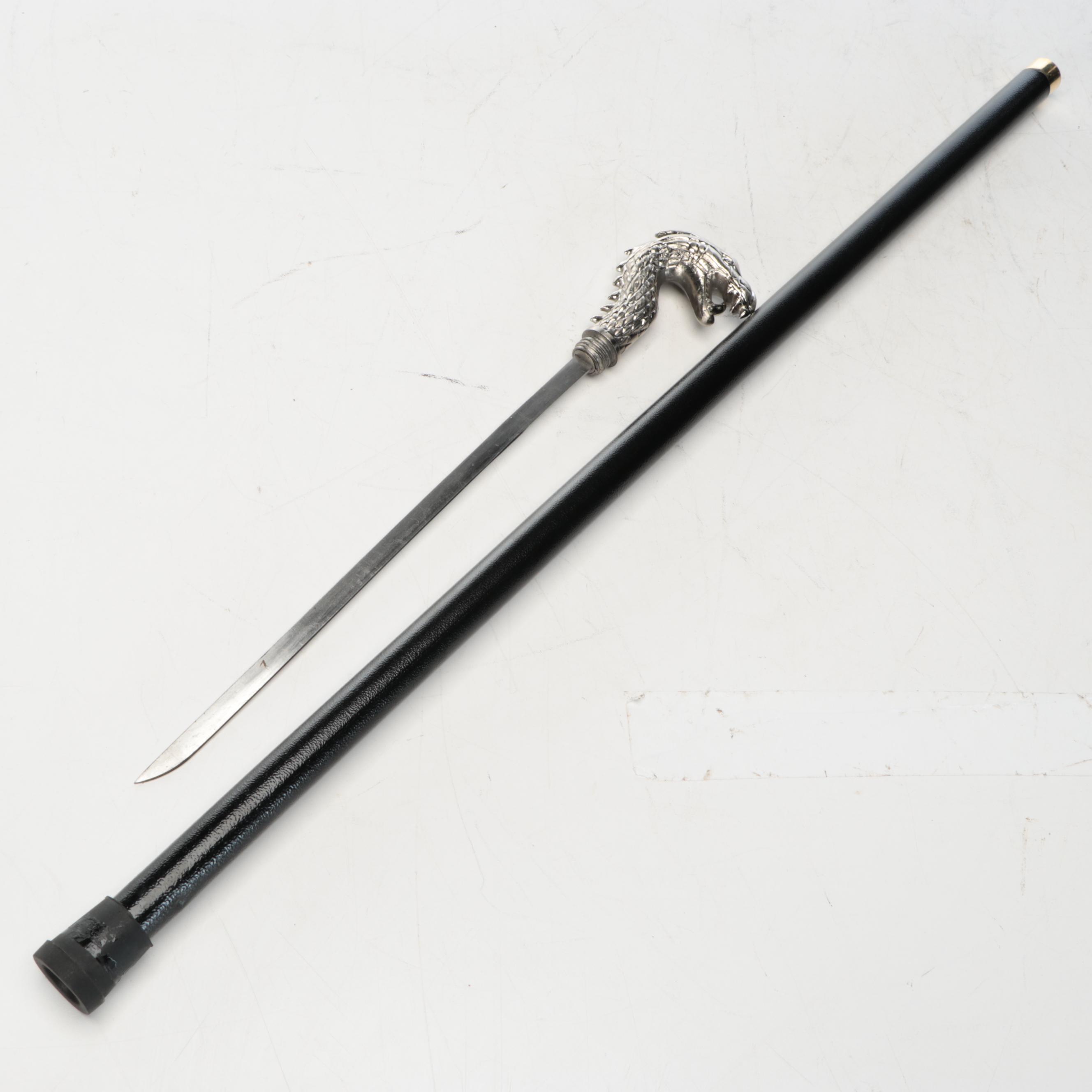 Snarling Dragon Sword Cane