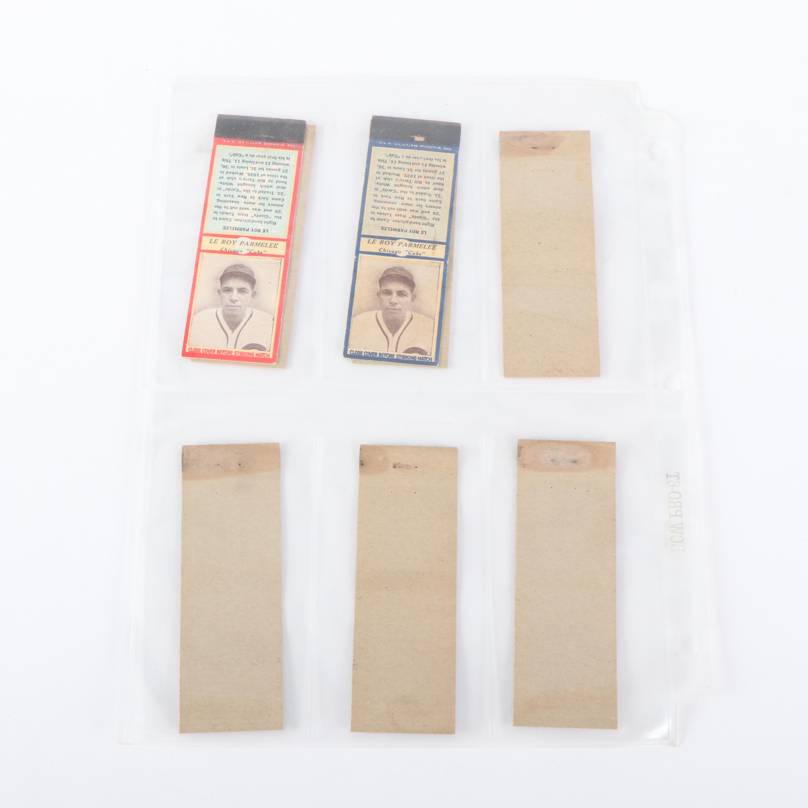 1937 Diamond Baseball Matchbooks Featuring Lonny Frey, Curt Davis, and More
