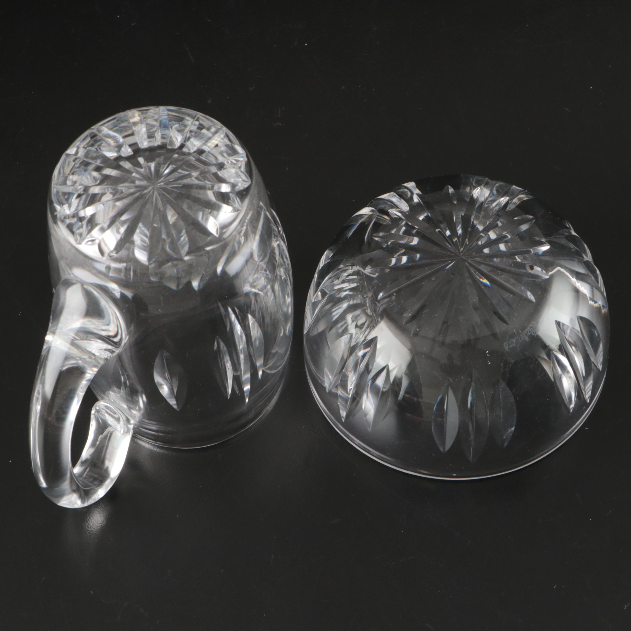 Waterford Crystal Shakers, Crystal Bowl, and Crystal Creamer