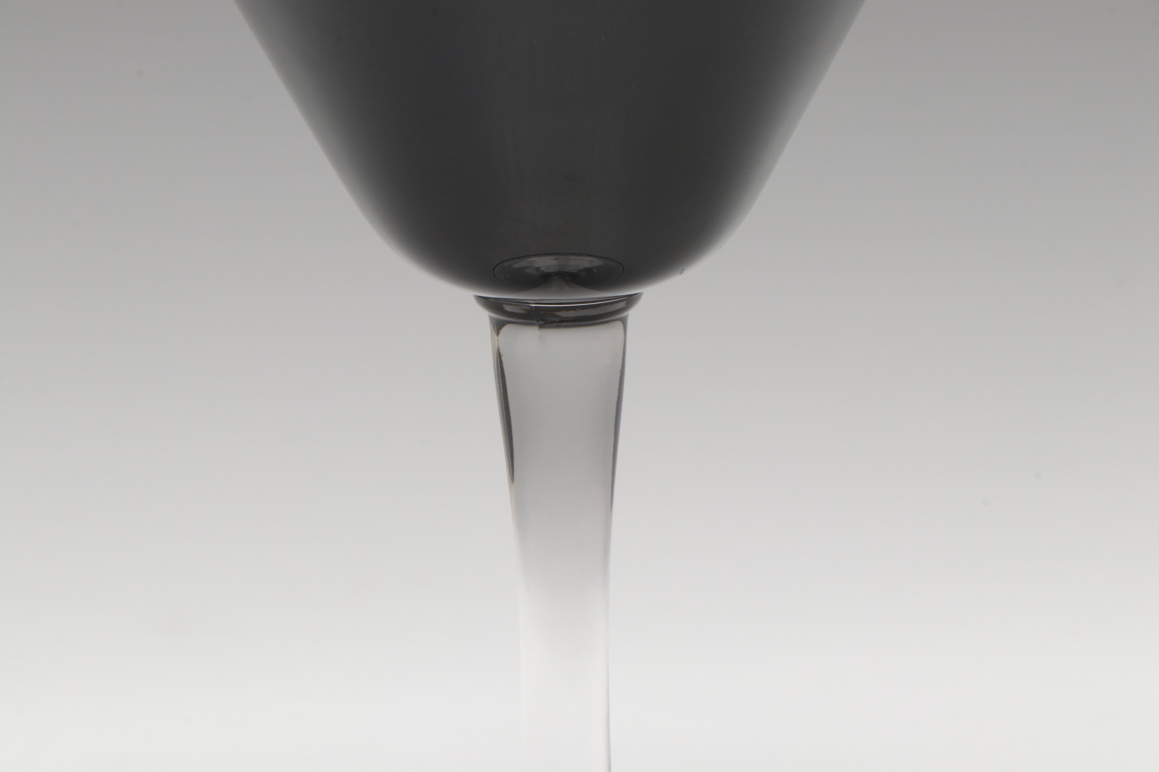 Williams-Sonoma Black and Clear Glass Martini Glasses