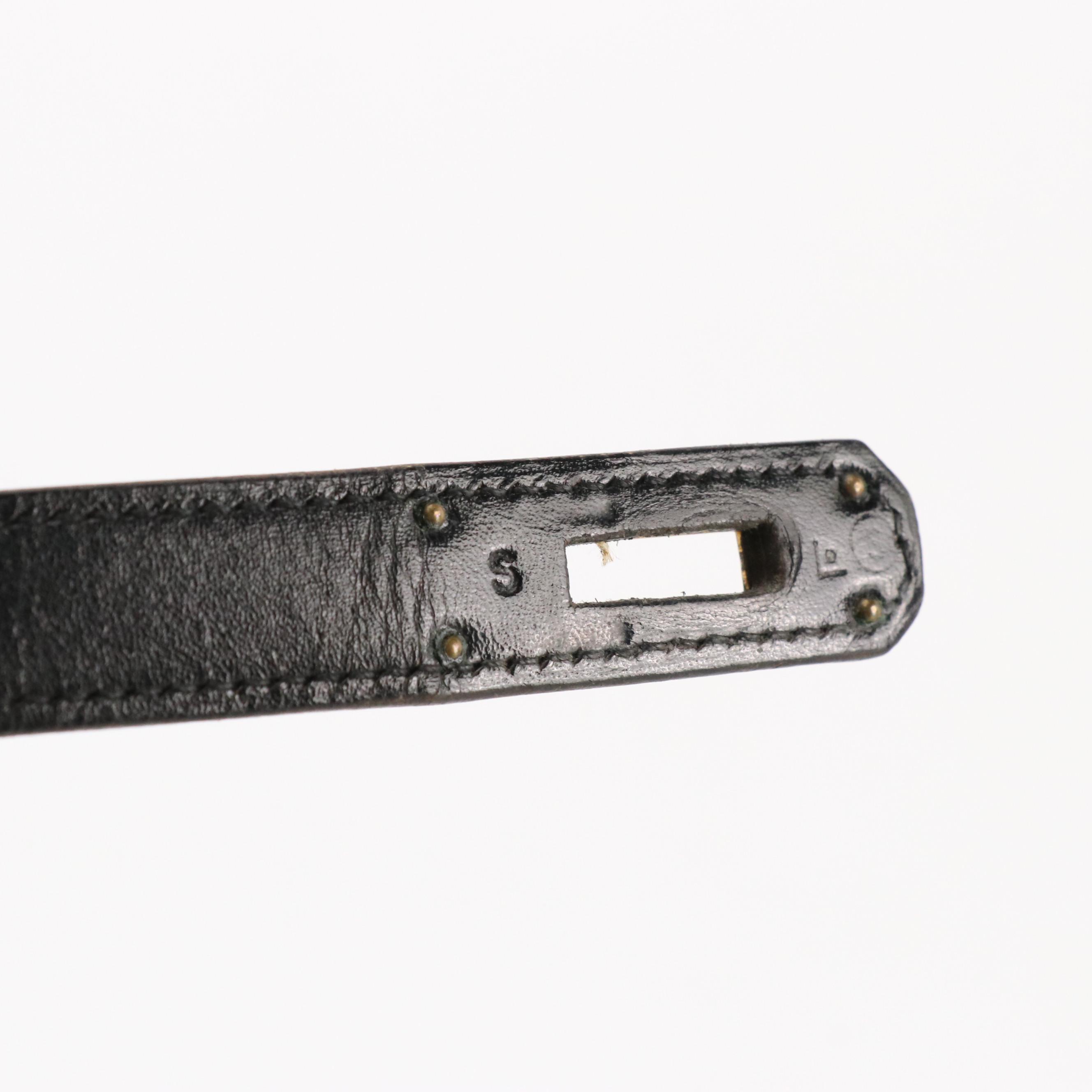 Hermès Kelly Sellier 32 Handbag in Noir Box Calf Leather