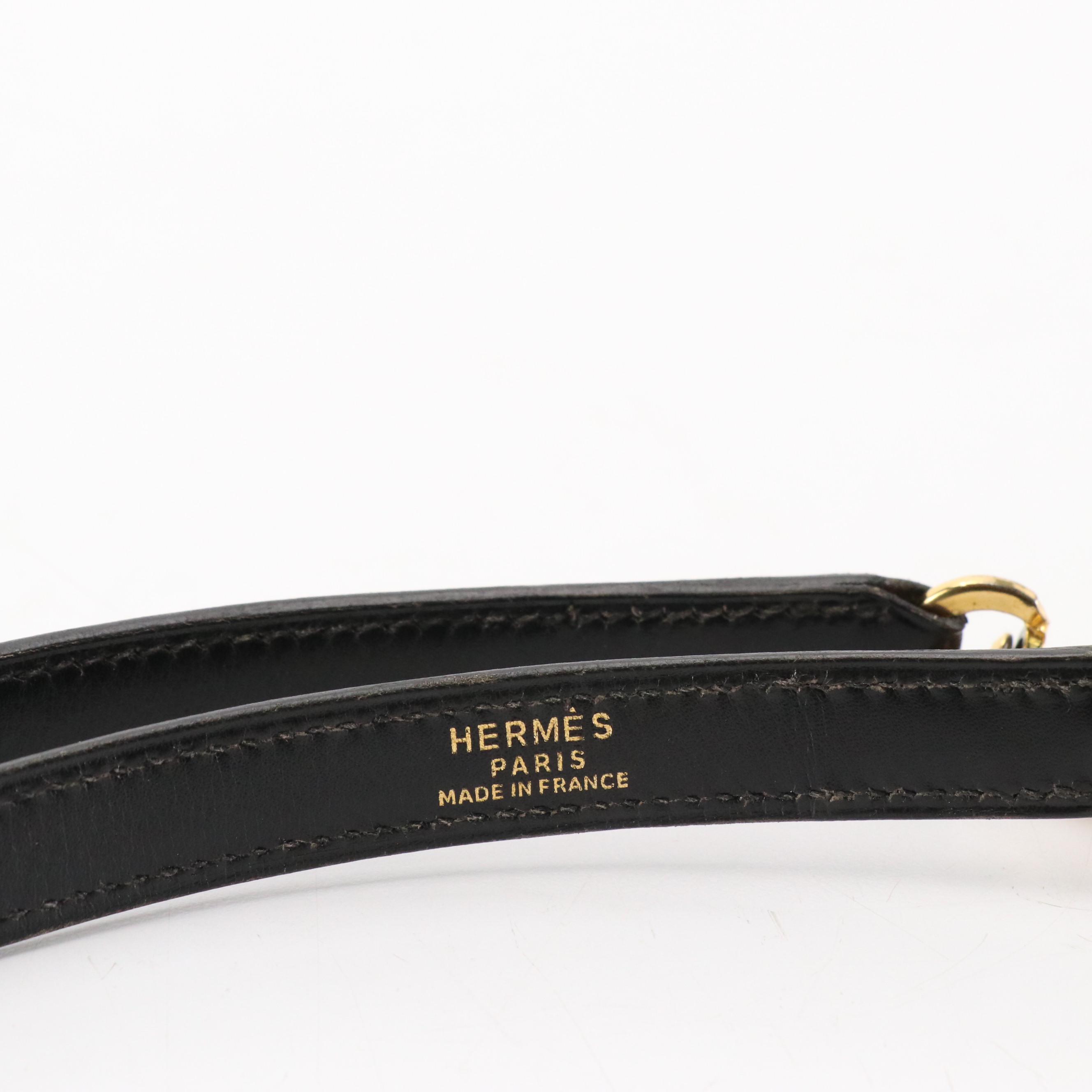 Hermès Kelly Sellier 32 Handbag in Noir Box Calf Leather