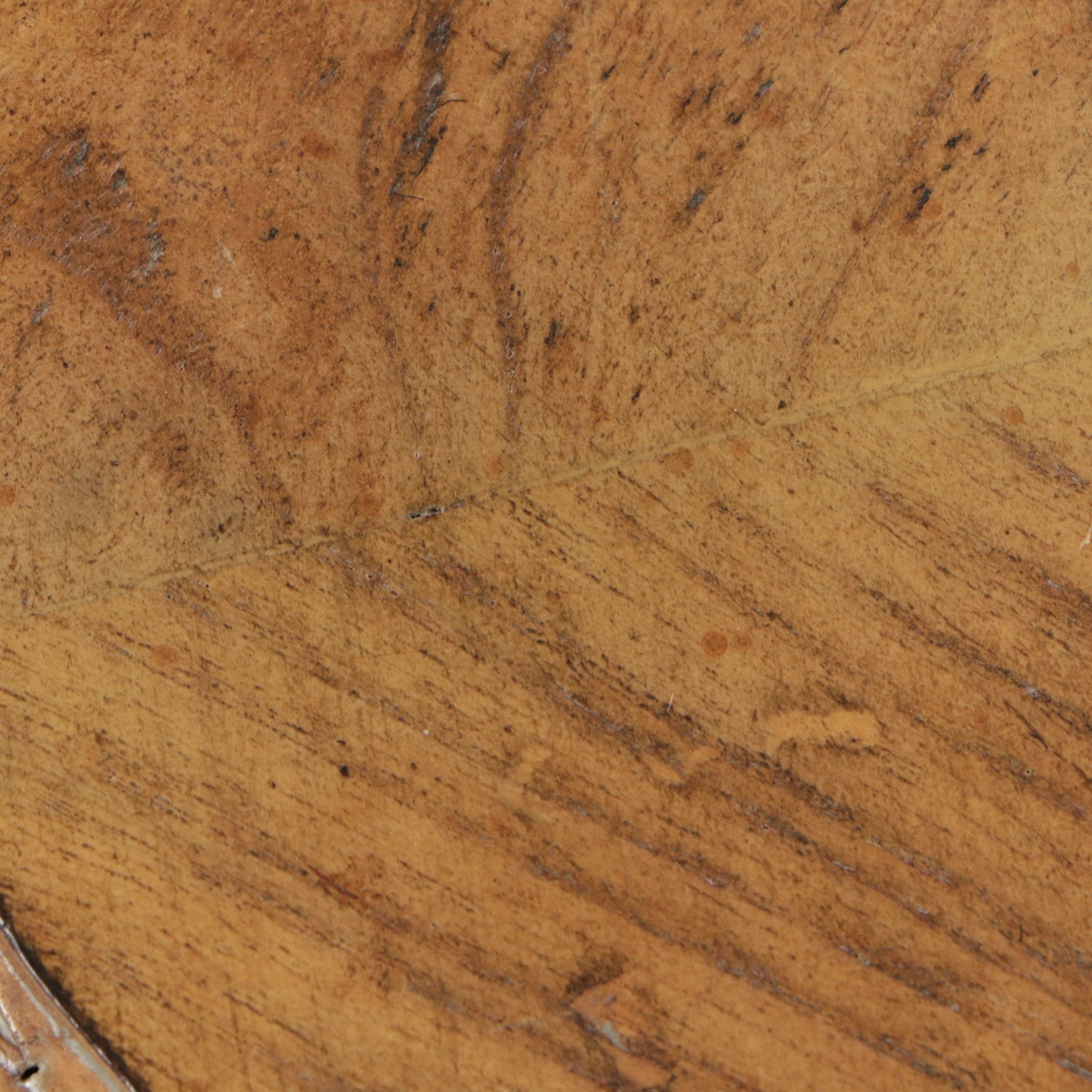 Schnadig Neoclassical Style Accent Table with Glass Top and Marble Edge Trim