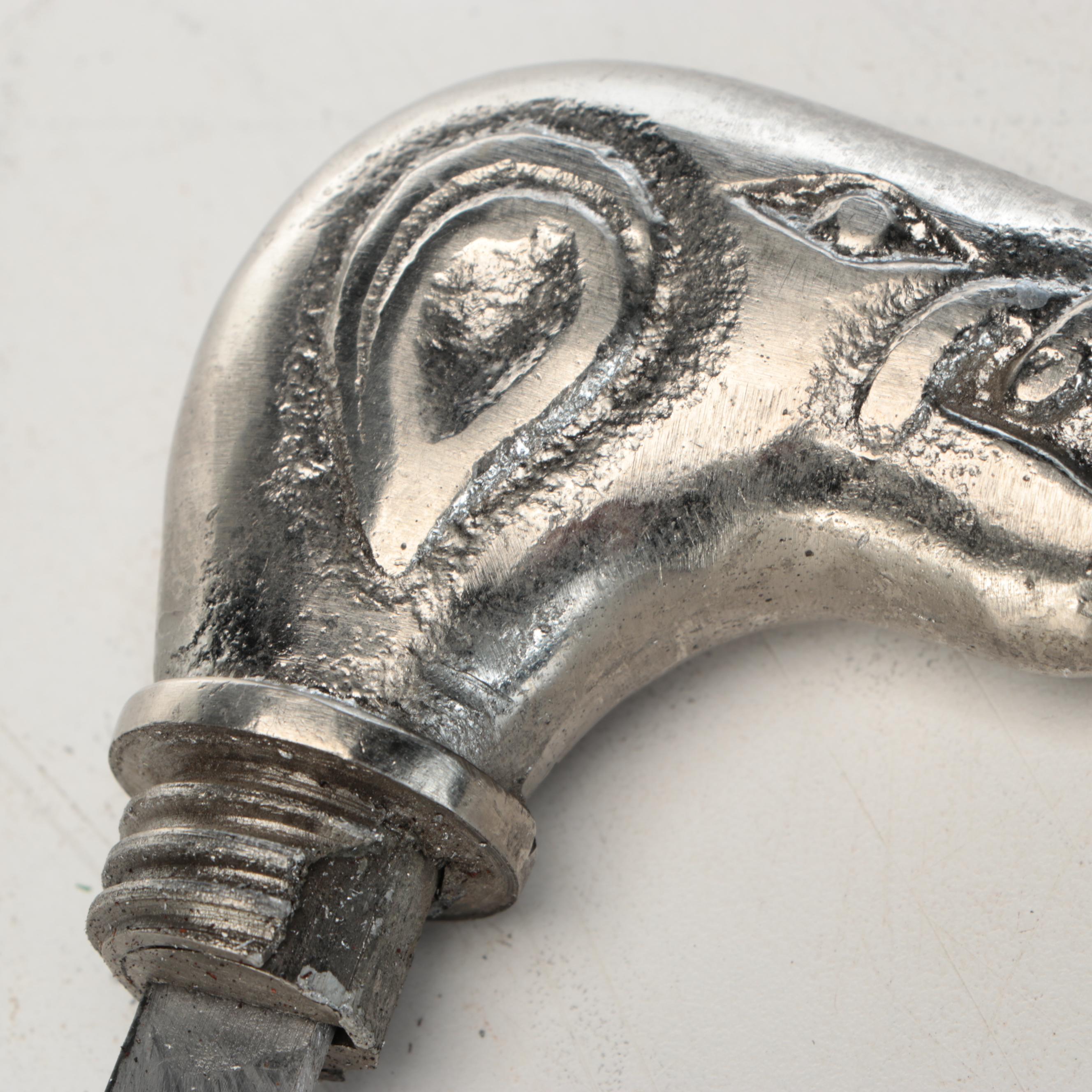 Elephant Head Derby Handled Sword Cane