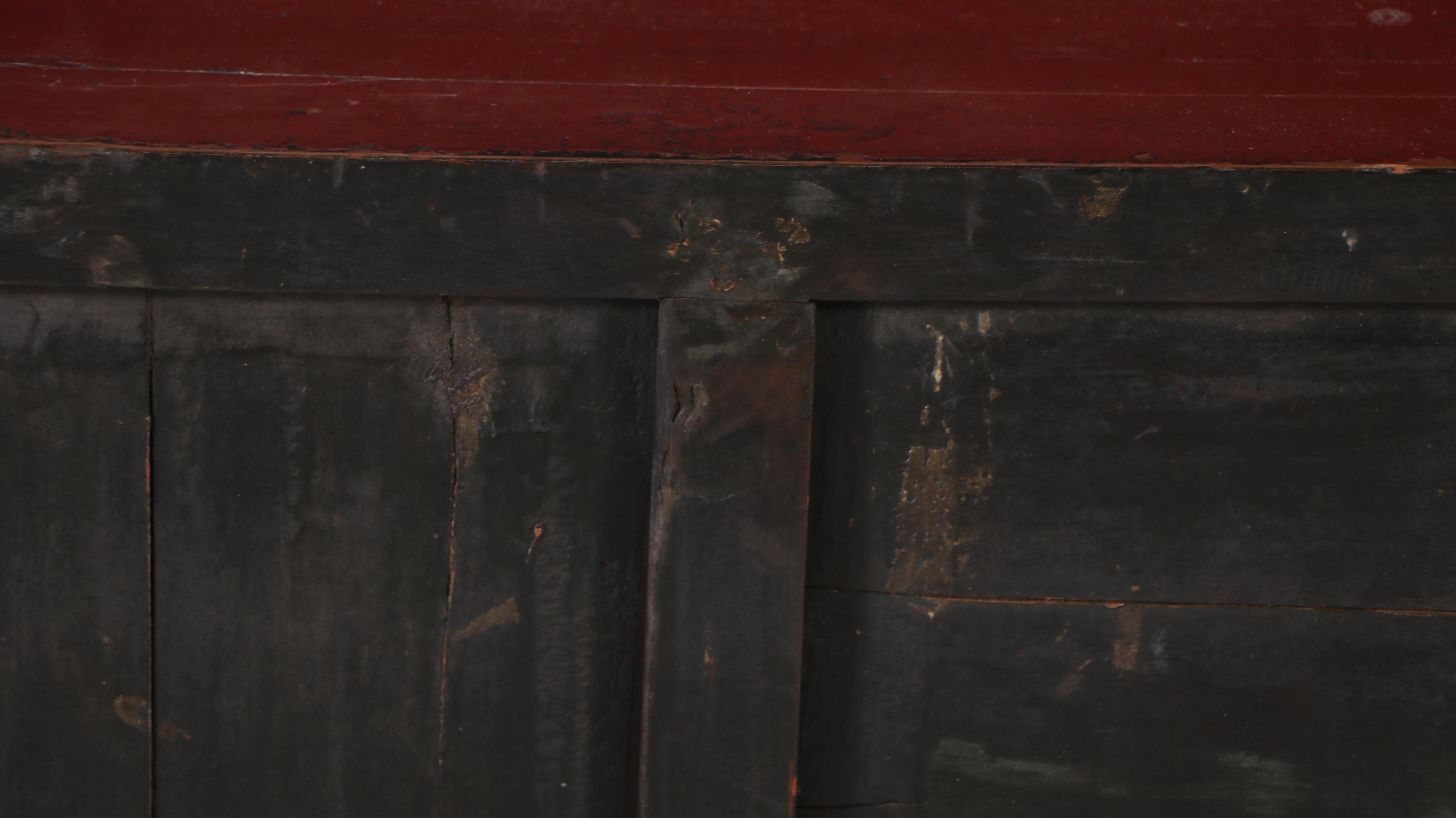 Chinese Red Lacquered Cabinet