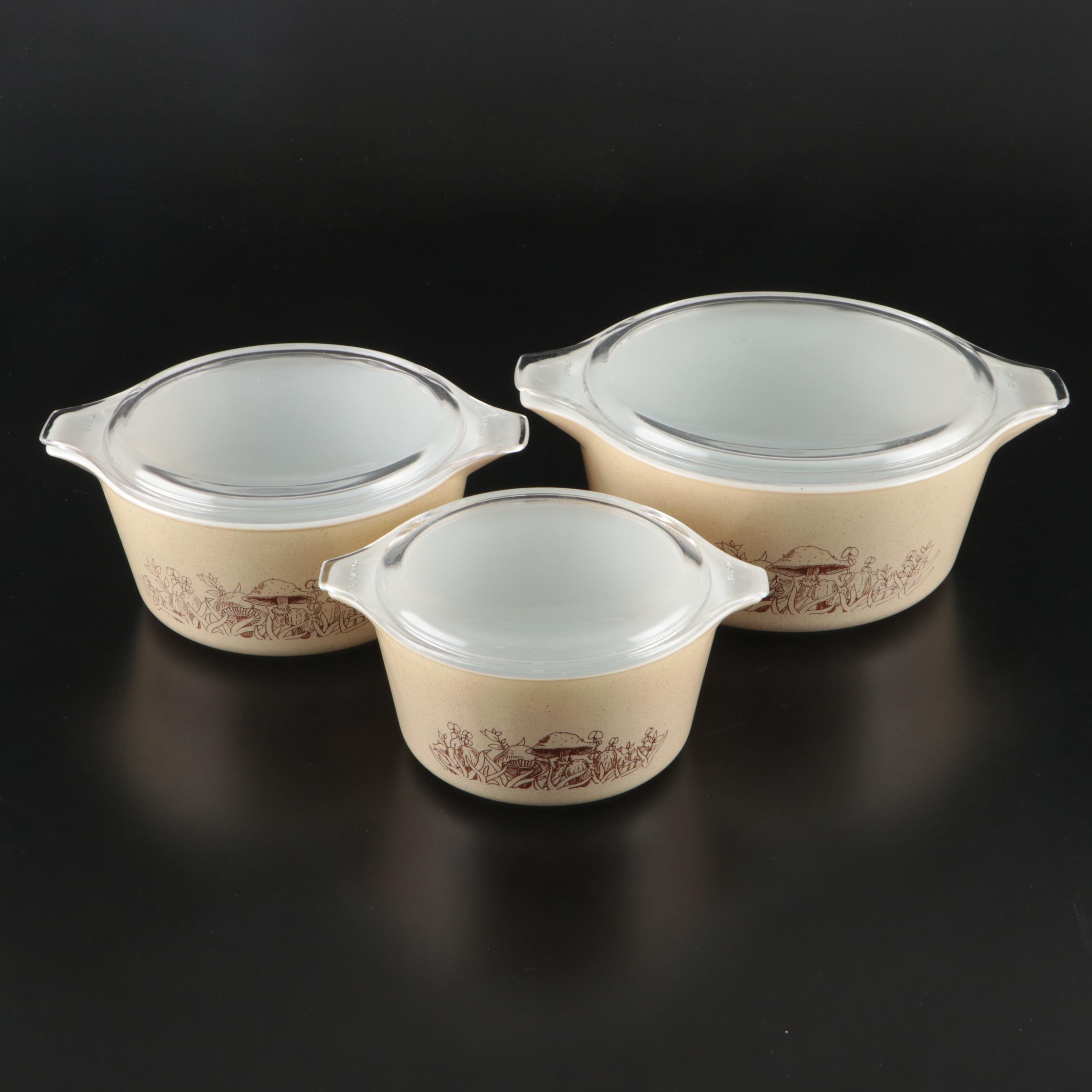 Corning "Forest Fancies" Covered Casserole Dishes, 1981 - 1986