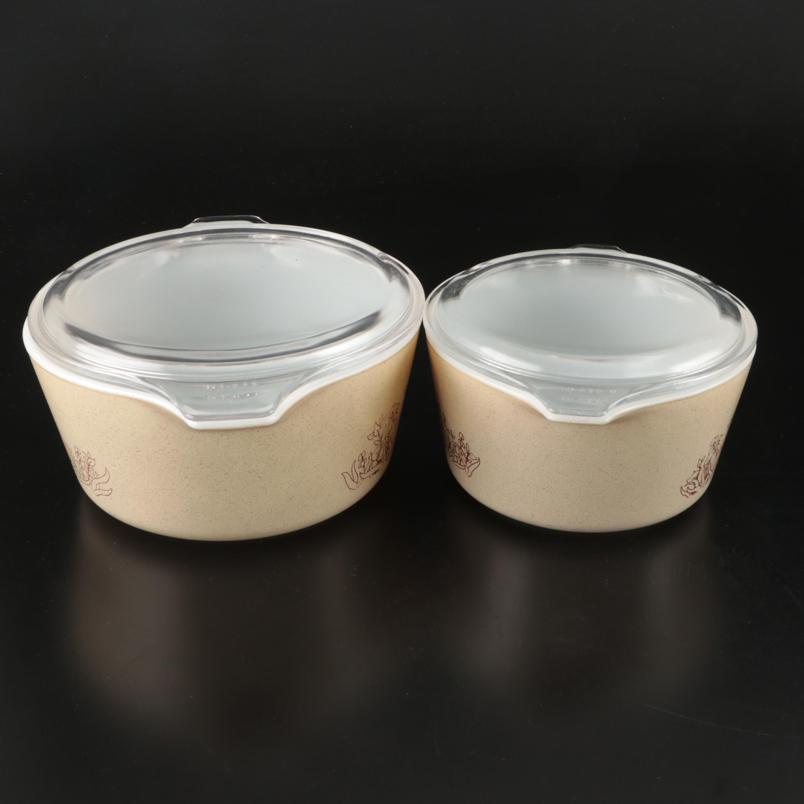 Corning "Forest Fancies" Covered Casserole Dishes, 1981 - 1986