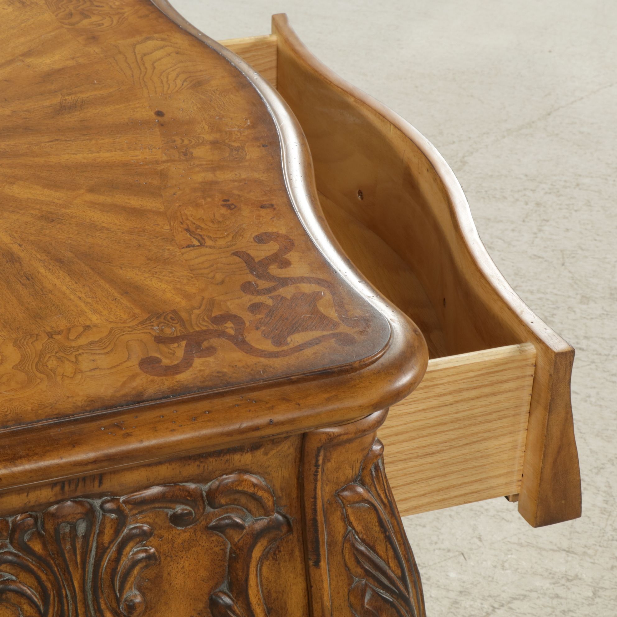 Schnadig Baroque Style Bombe Commodes, Pair