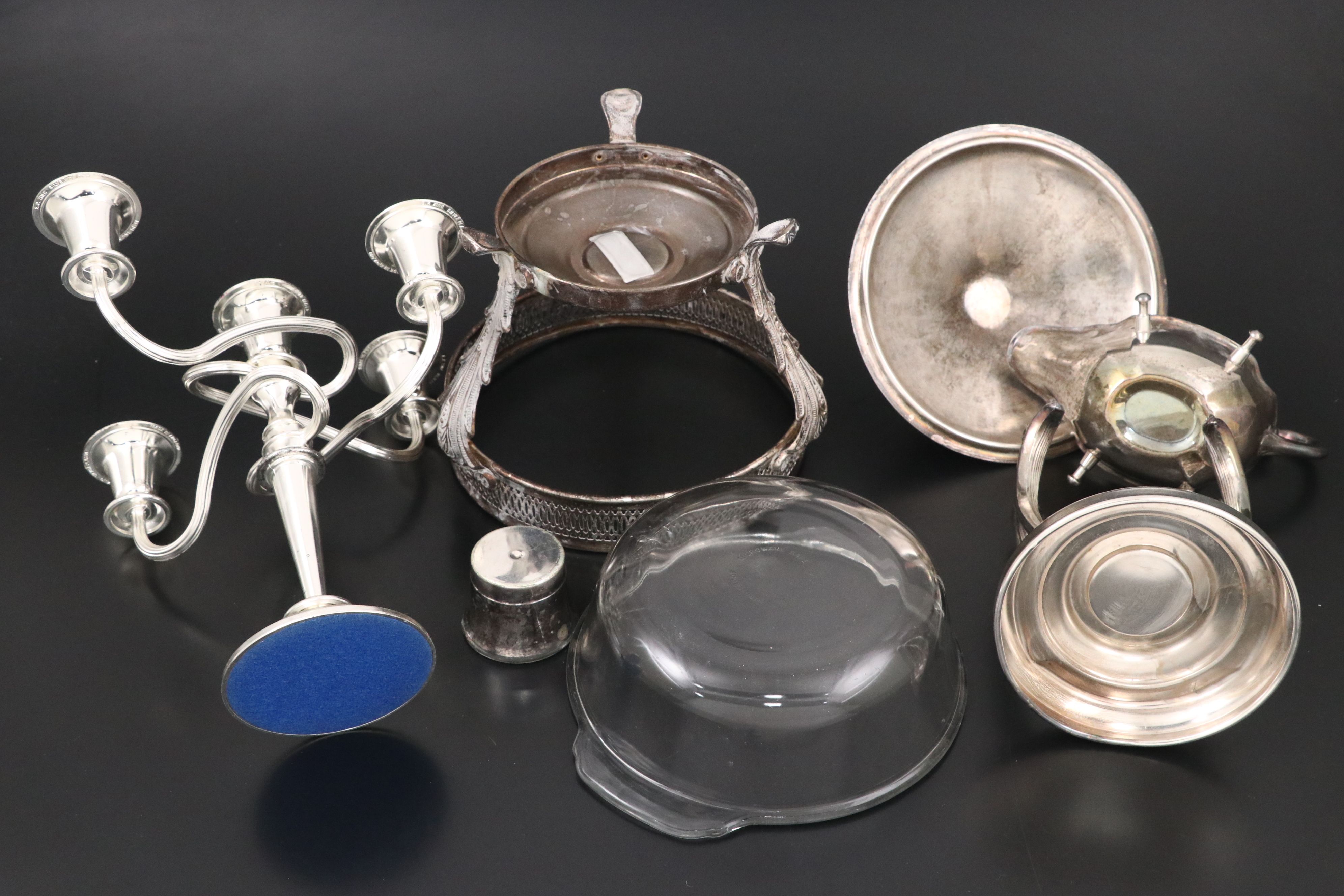 Victorian Style North American Silver Plate and Glass Tableware