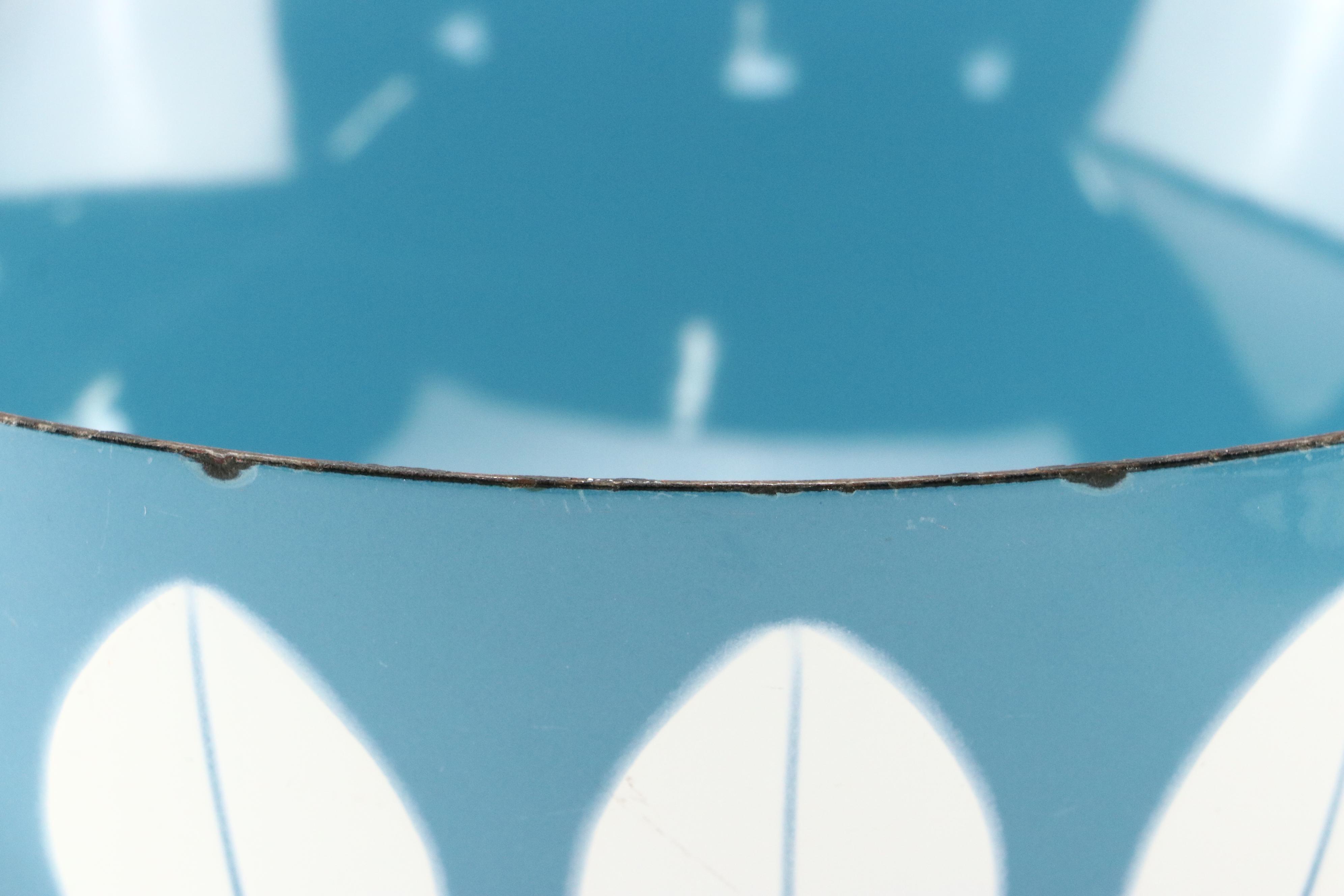 MCM Cathrineholm Blue Lotus Leaf Enamel Bowls and Red Orange Casserole