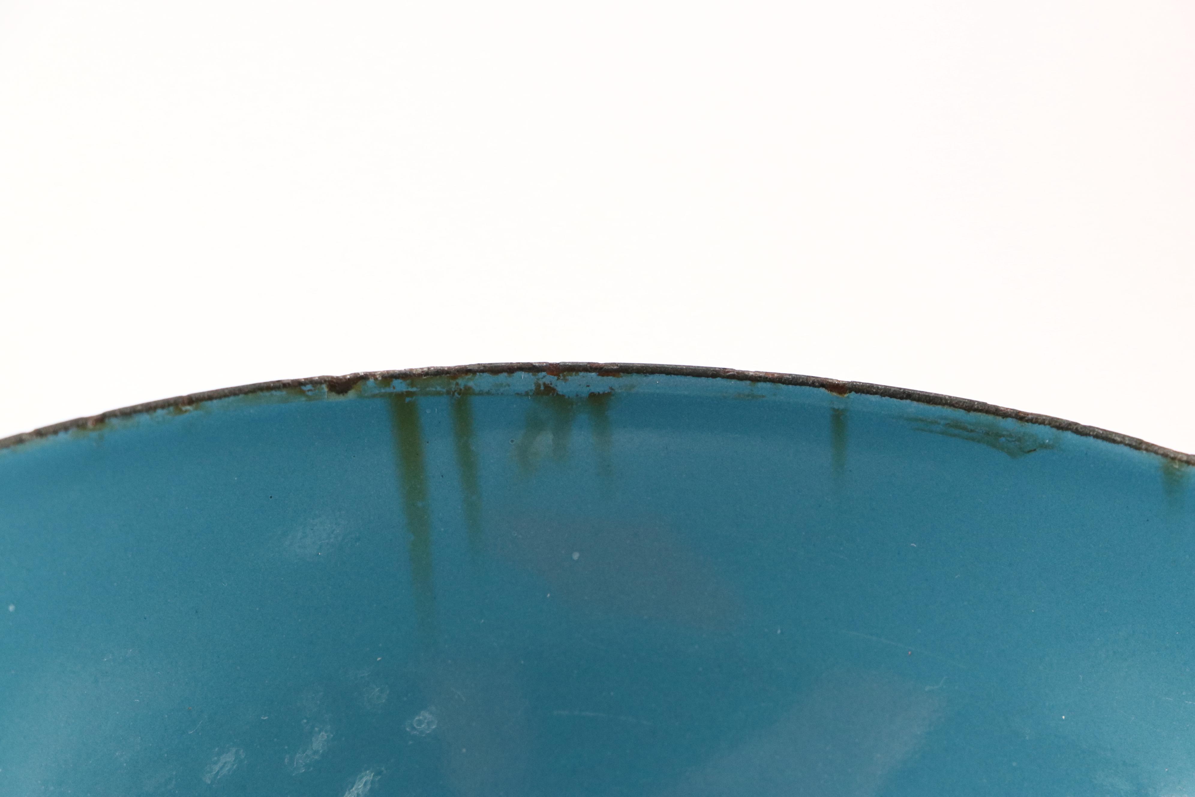 MCM Cathrineholm Blue Lotus Leaf Enamel Bowls and Red Orange Casserole