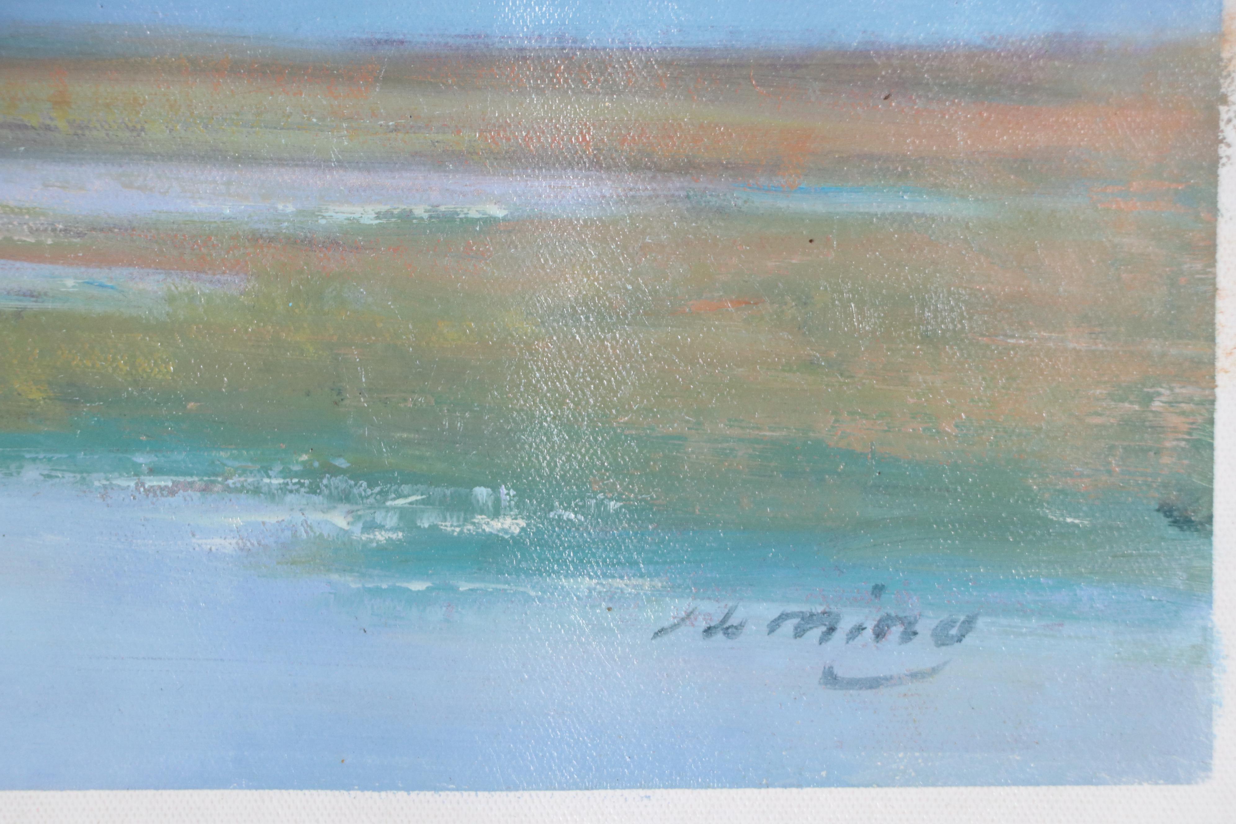 Low Country Marsh Landscape Oil Painting, Circa 2020