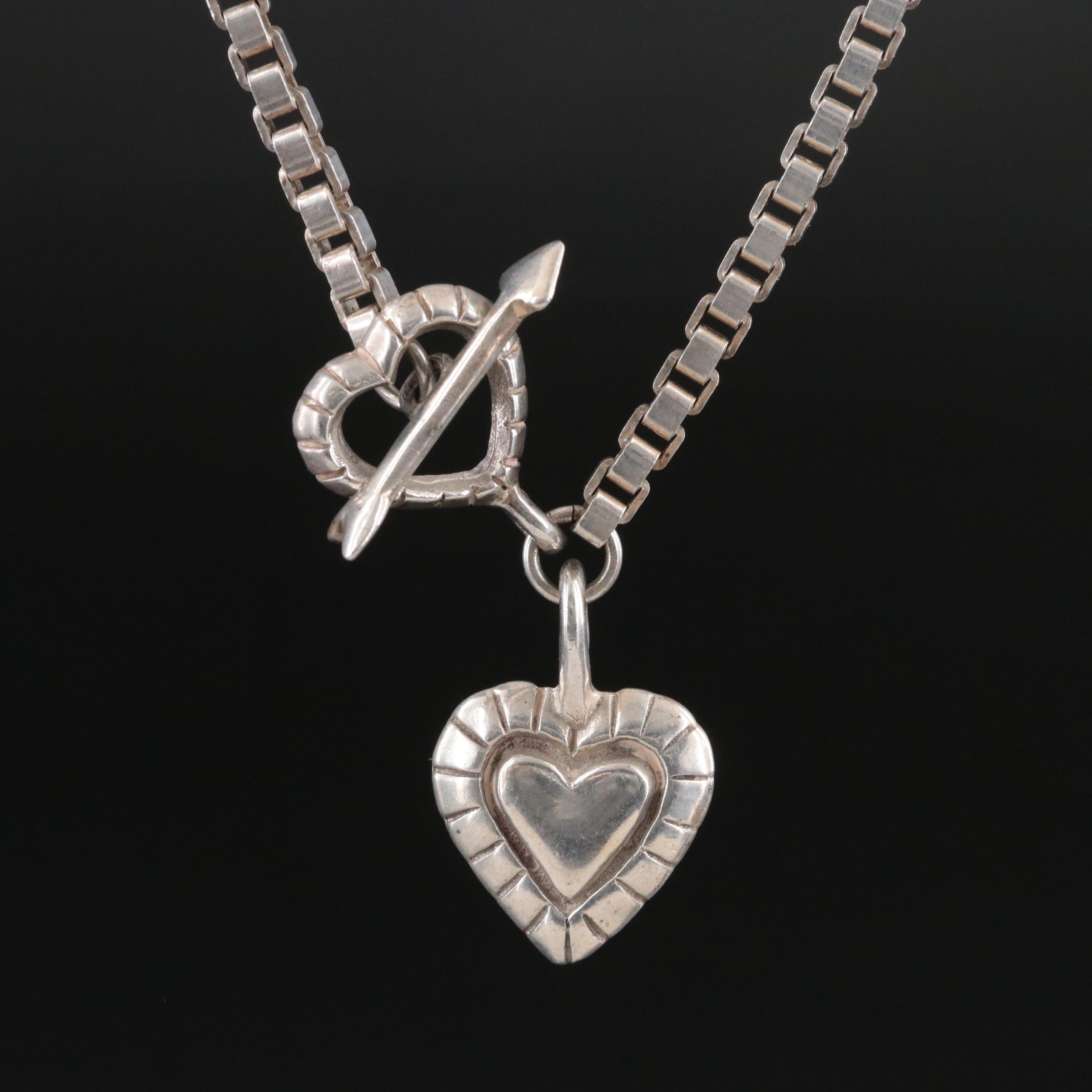 Sterling Heart Charm Necklace