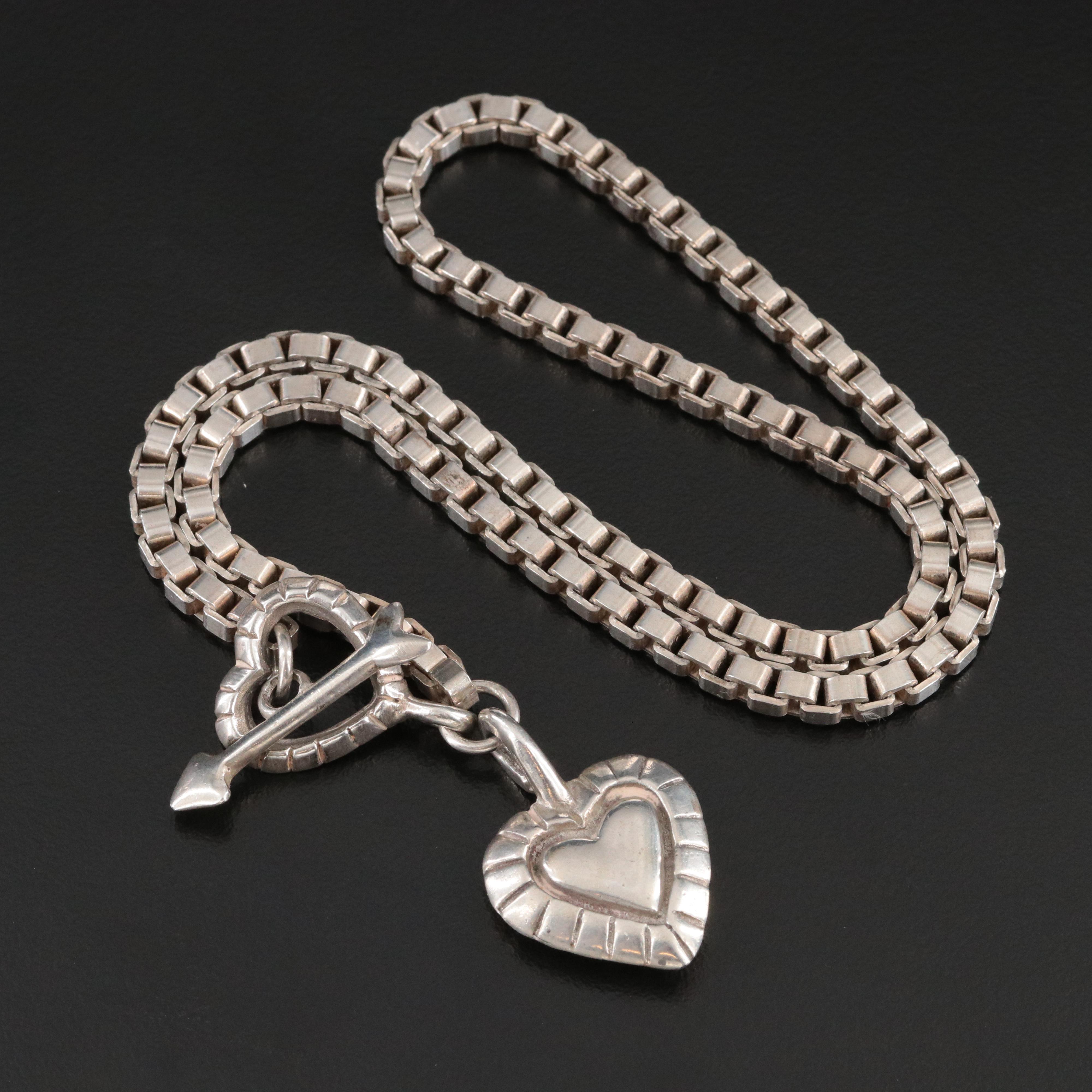 Sterling Heart Charm Necklace