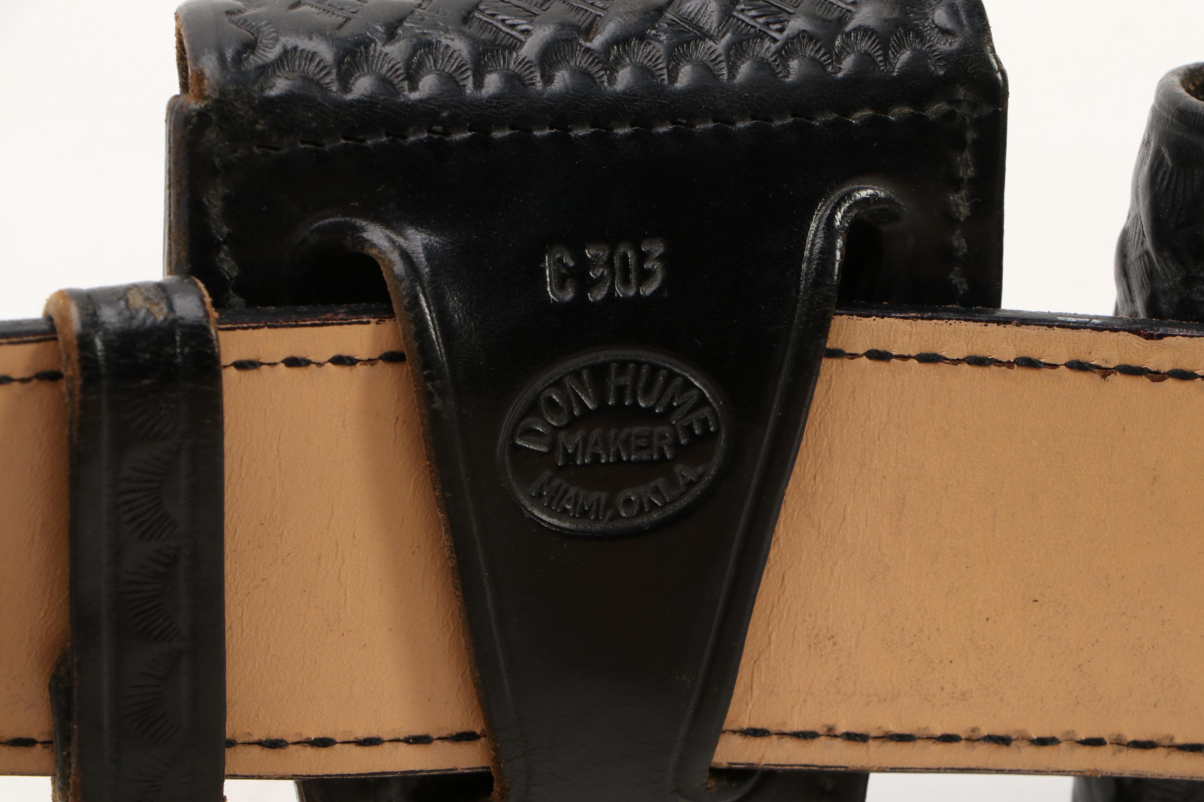 Safariland Patent Leather Holsters & Don Hume Leather Duty Belt with Holsters