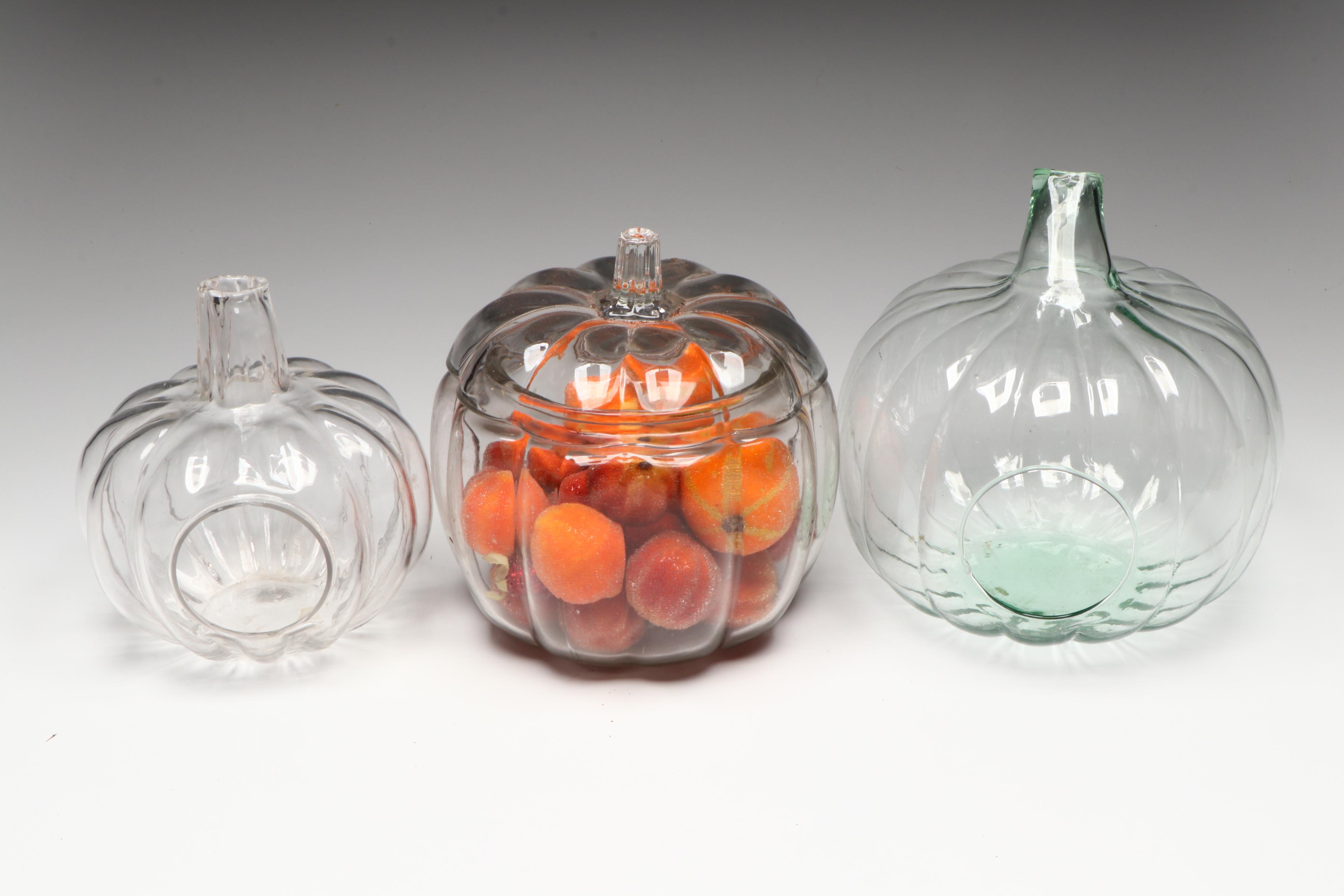 Pumpkin Candle Holders and Jar with Skull Dish and More Fall Decor