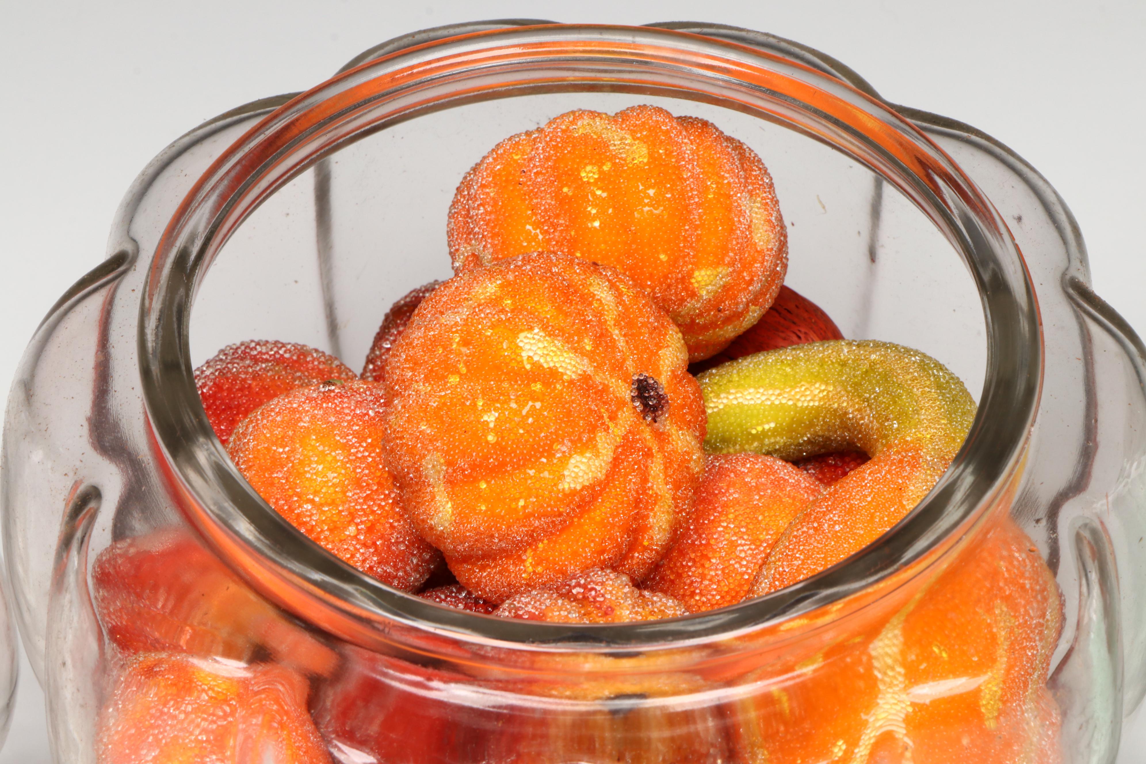 Pumpkin Candle Holders and Jar with Skull Dish and More Fall Decor