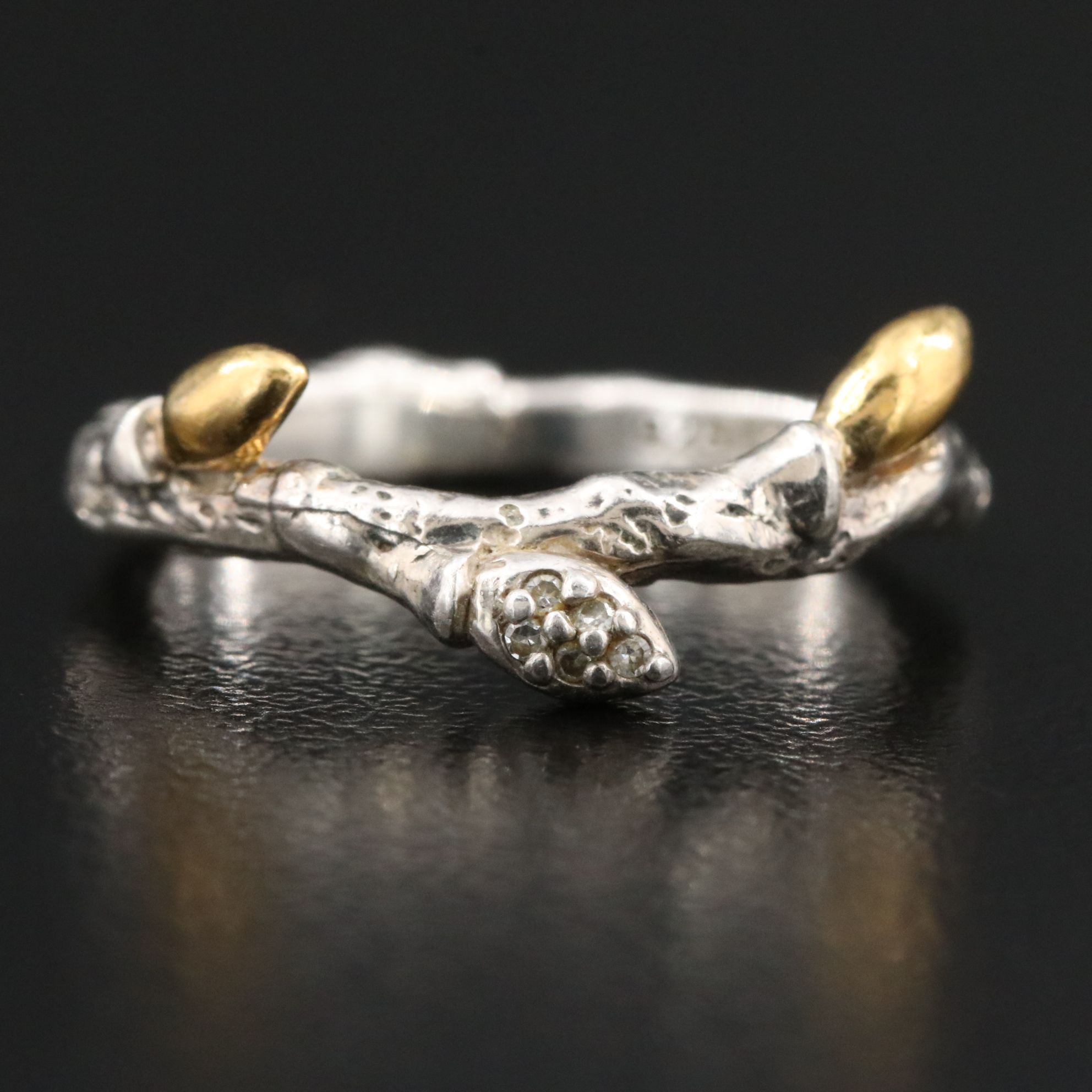 Stephen Dweck Sterling Diamond Ring