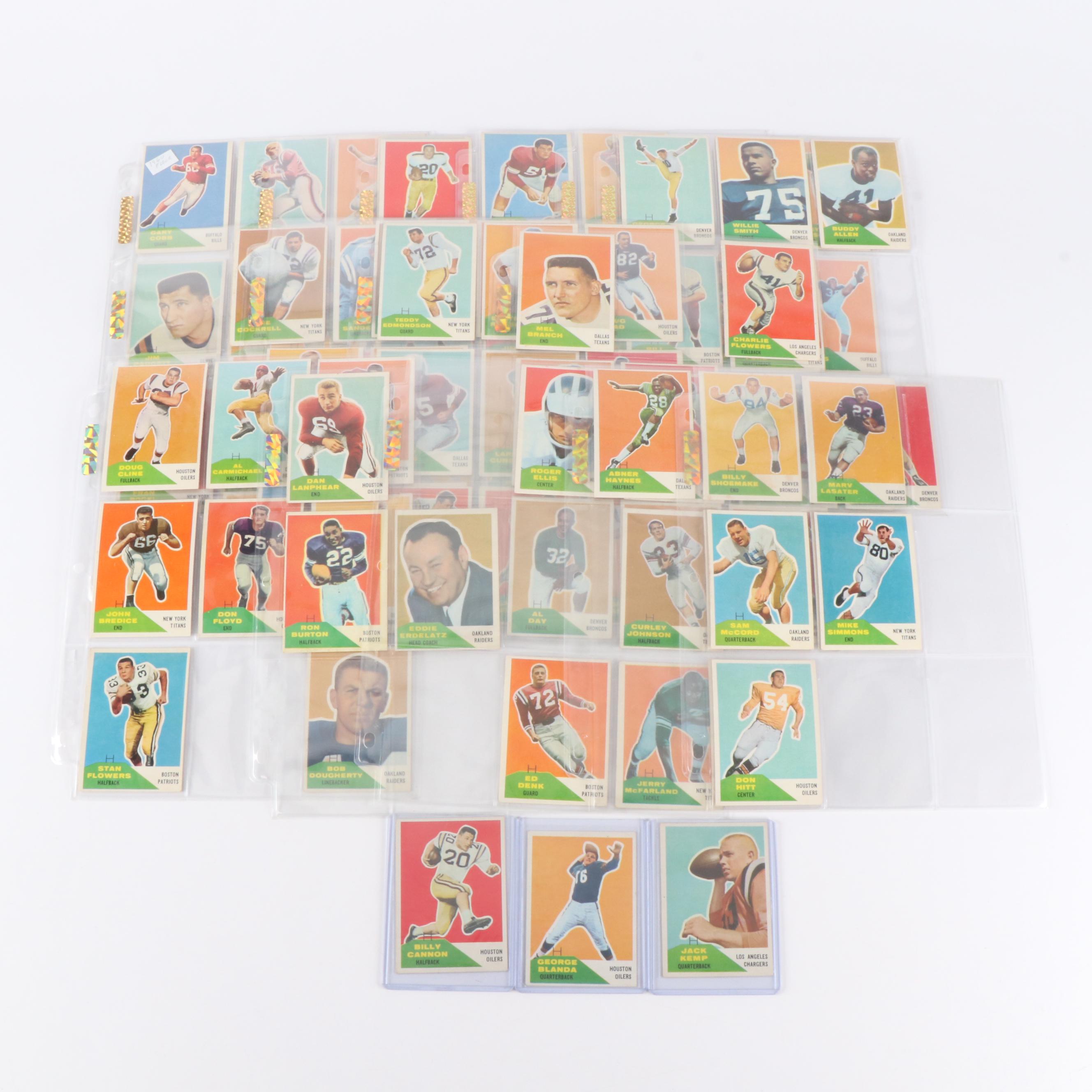 1960 Fleer Football Cards Featuring Jack Kemp Rookie and More