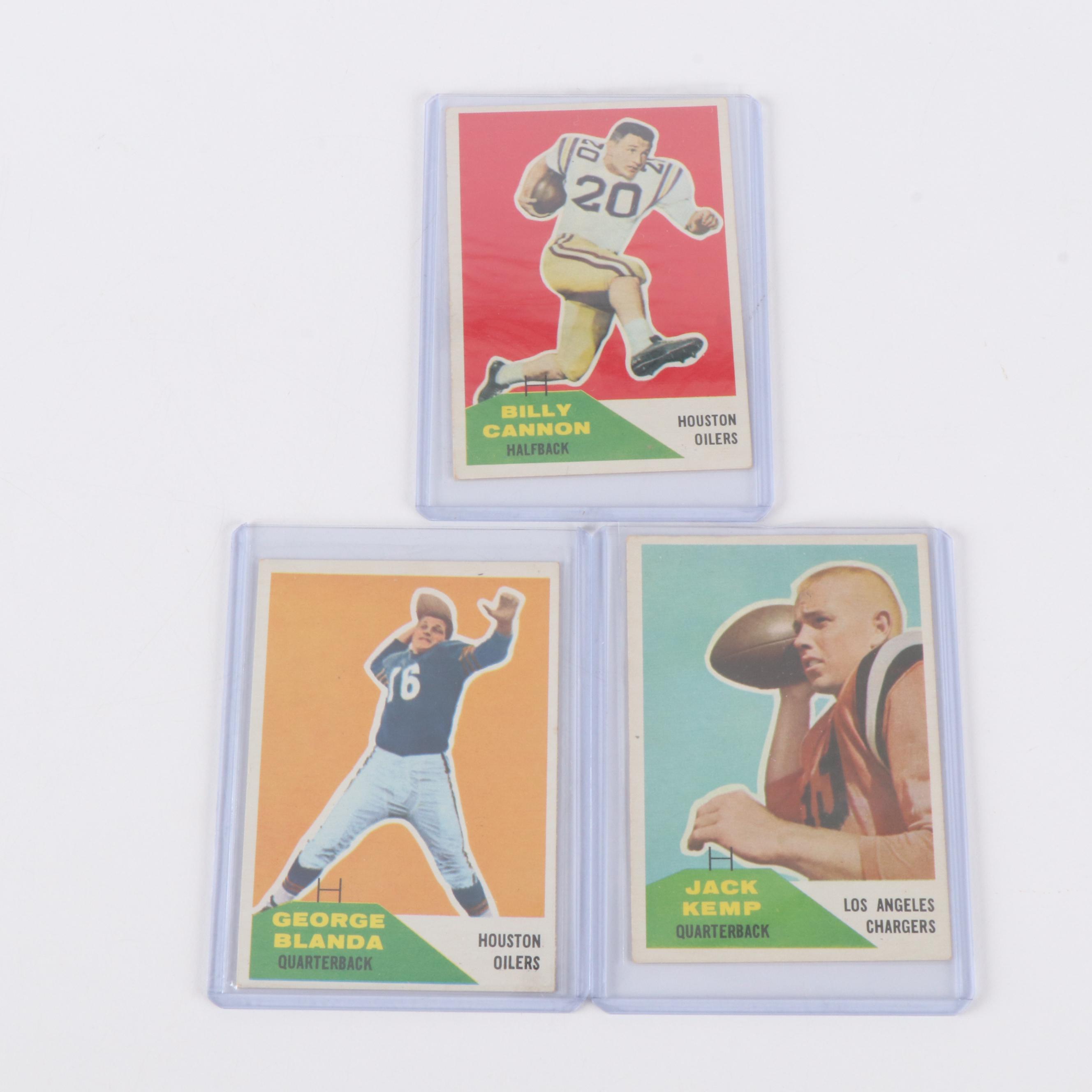 1960 Fleer Football Cards Featuring Jack Kemp Rookie and More