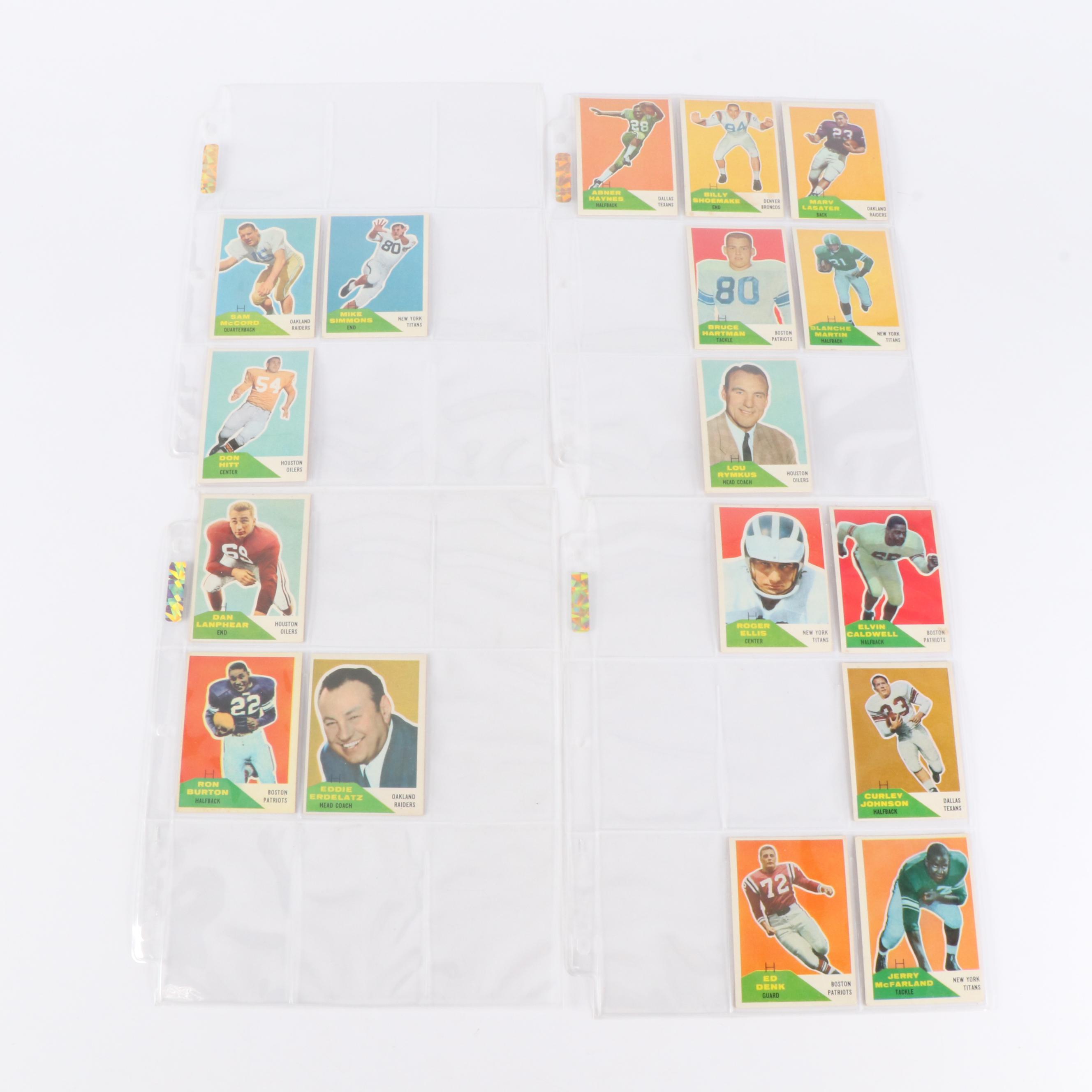 1960 Fleer Football Cards Featuring Jack Kemp Rookie and More