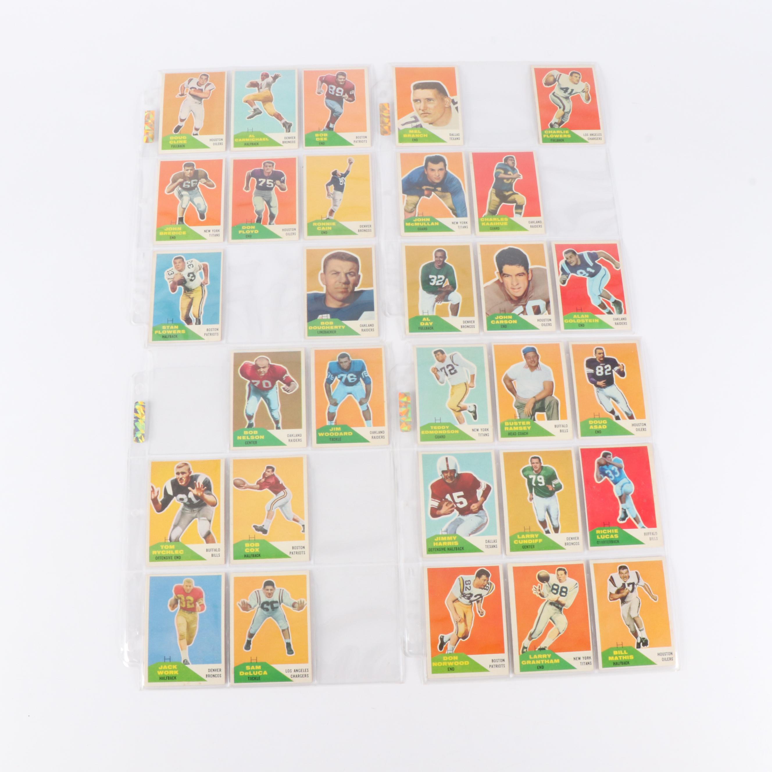 1960 Fleer Football Cards Featuring Jack Kemp Rookie and More