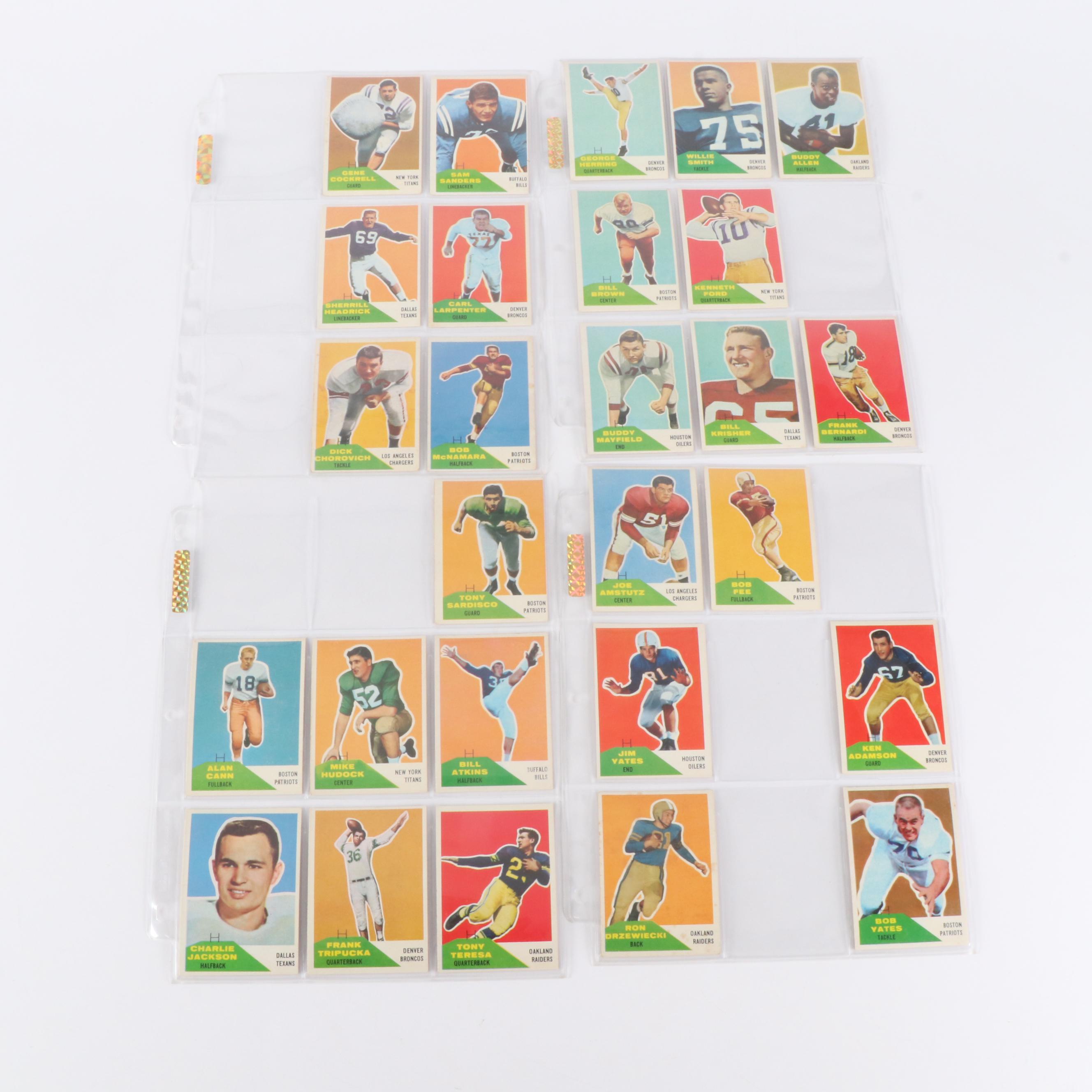 1960 Fleer Football Cards Featuring Jack Kemp Rookie and More