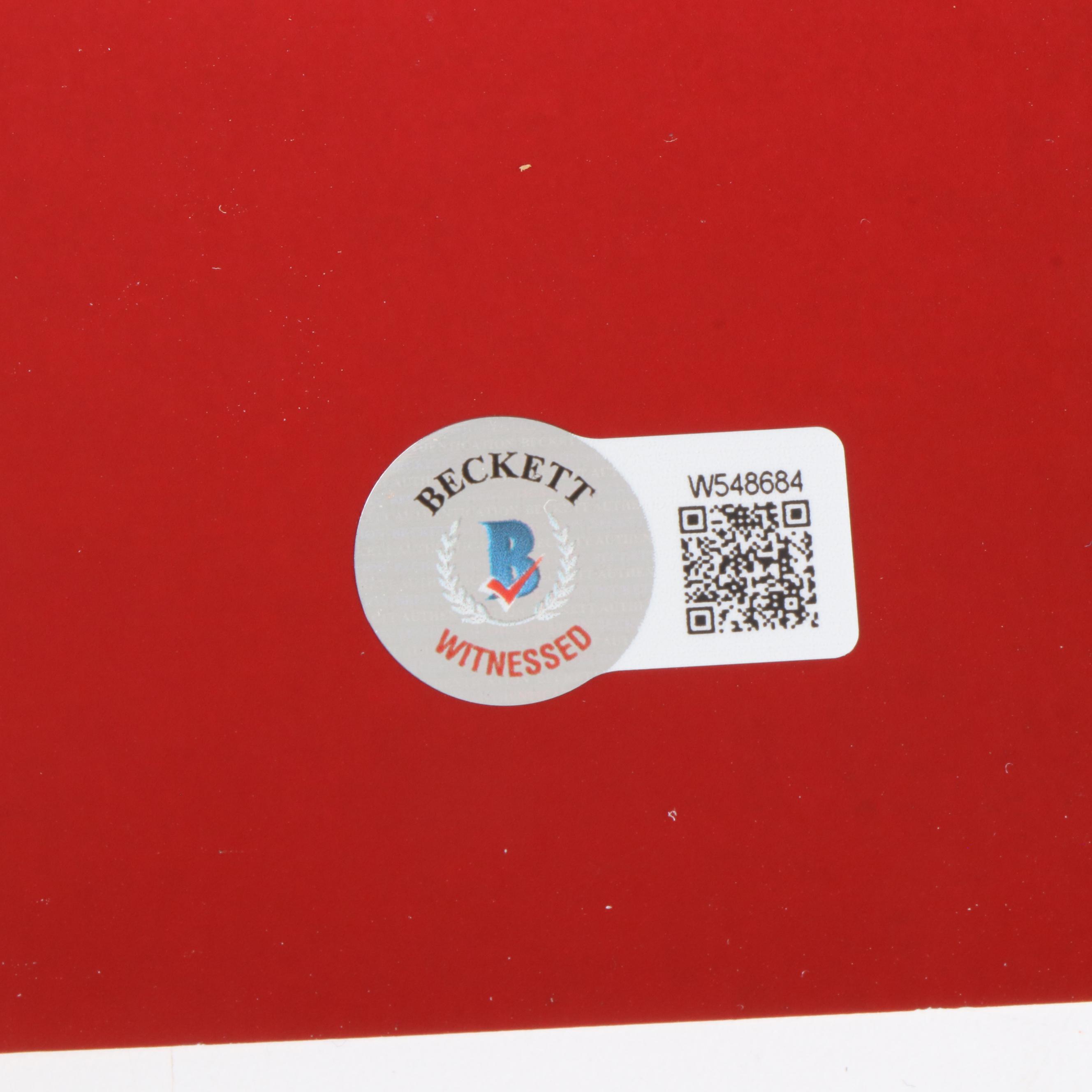 Elly De La Cruz Signed Cincinnati Reds Baseball Print, Beckett