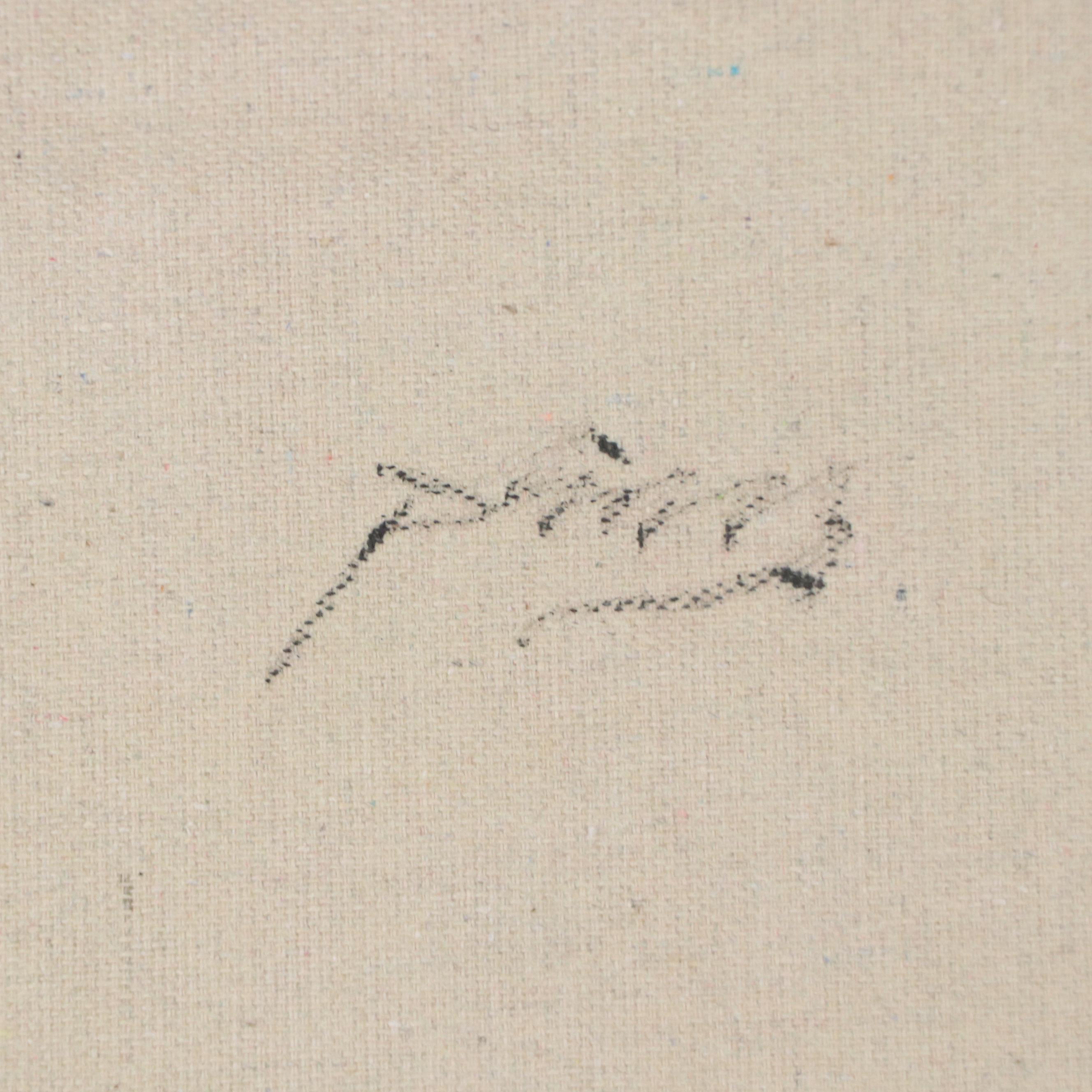 Two Floral Acrylic Paintings, Circa 2024