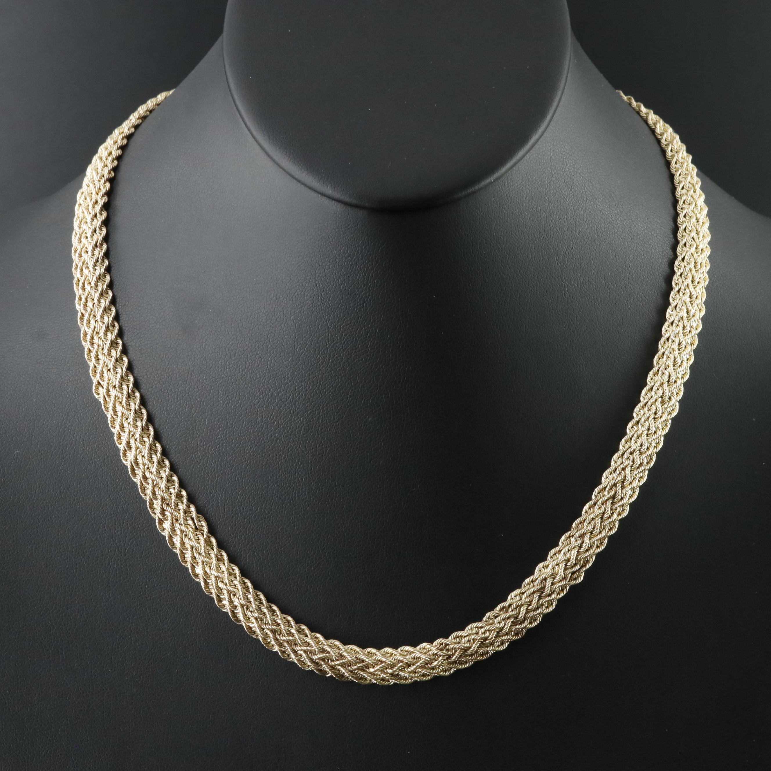 10K Rope Chain Necklace